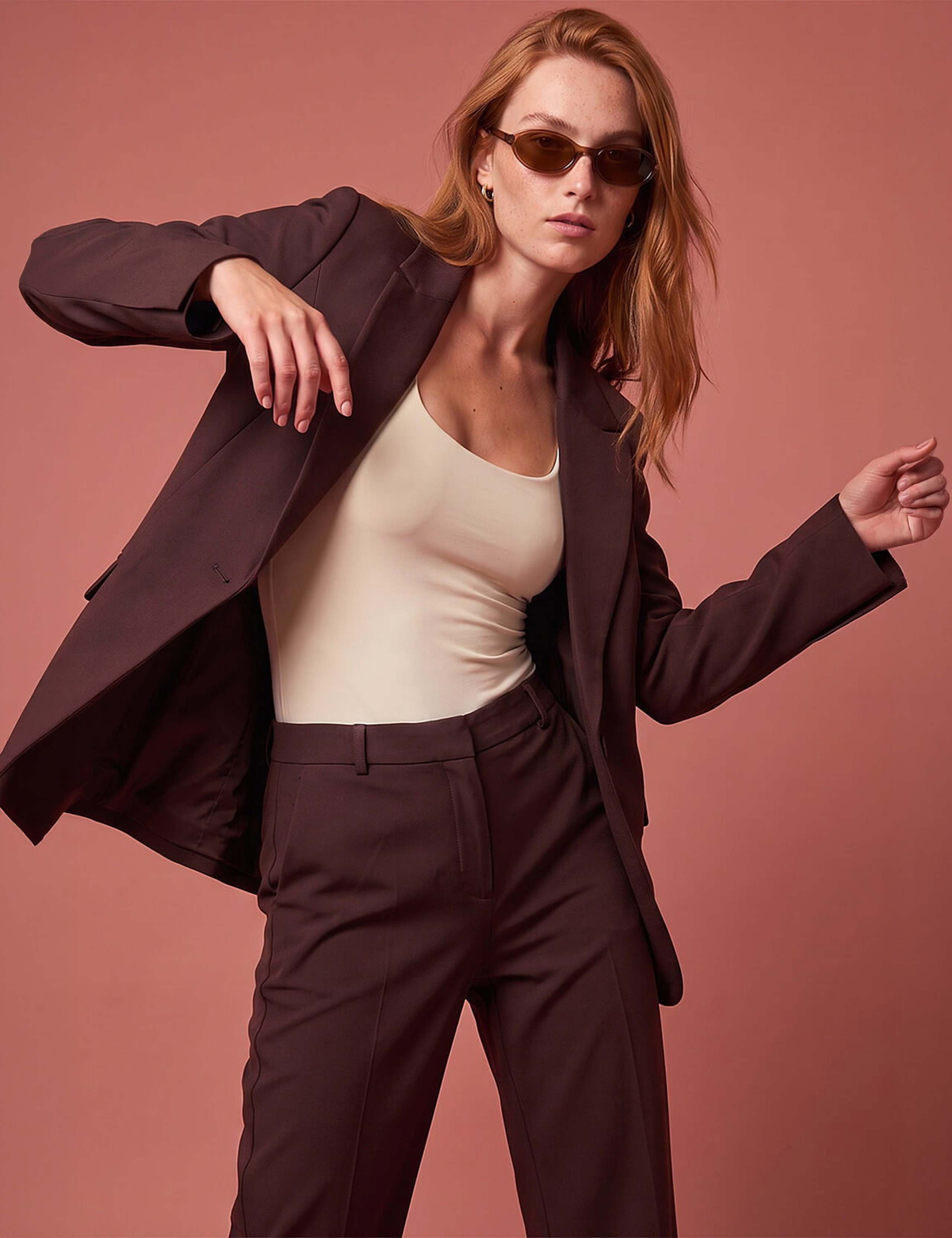 Single Breasted Oversized Cropped Blazer