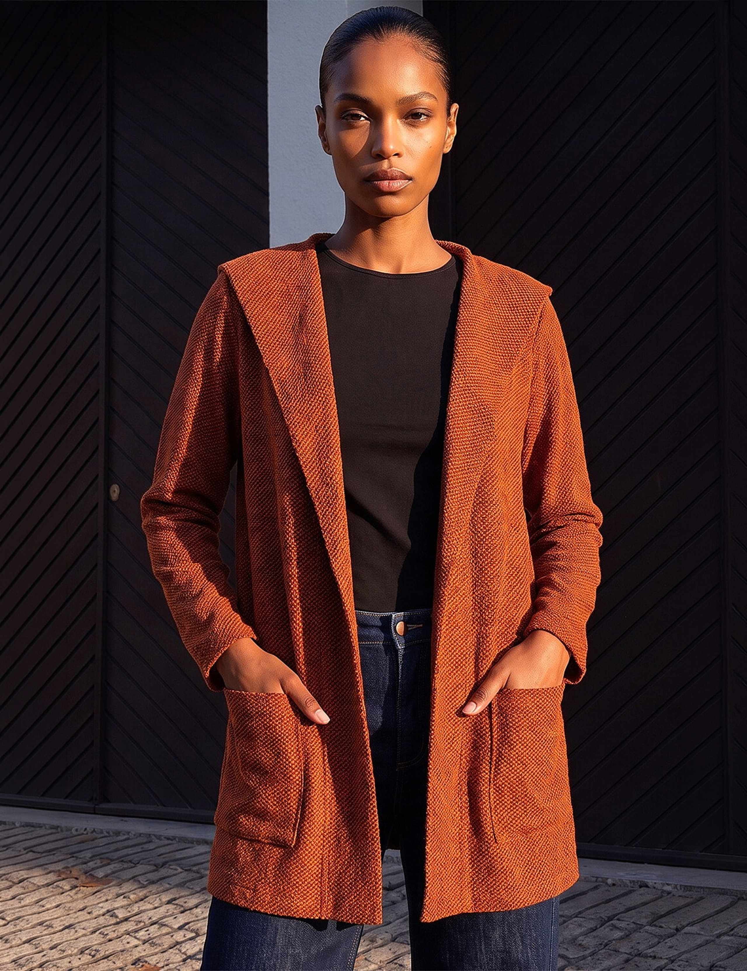 Longline Hooded Cardigan