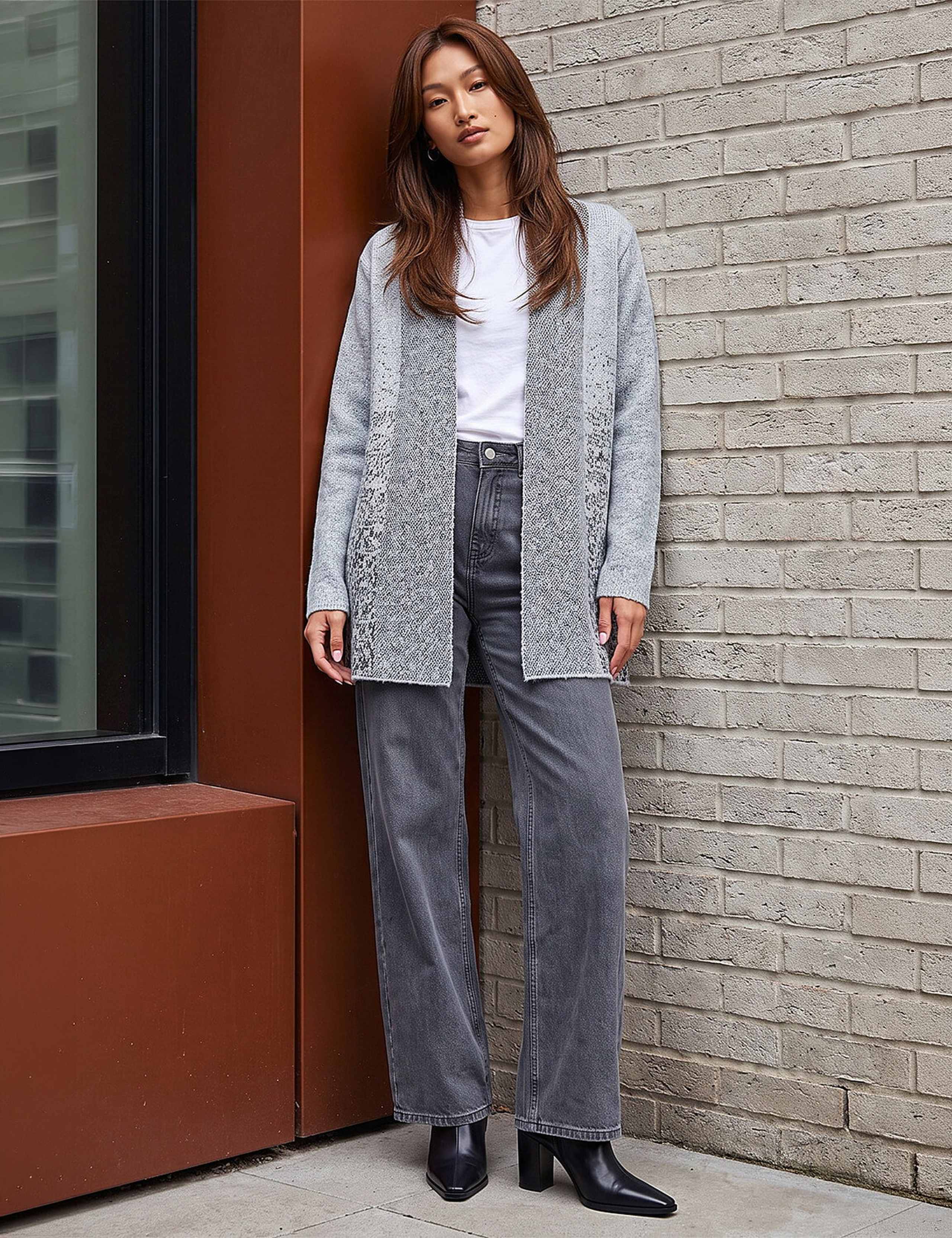 Metallic Longline Cardigan