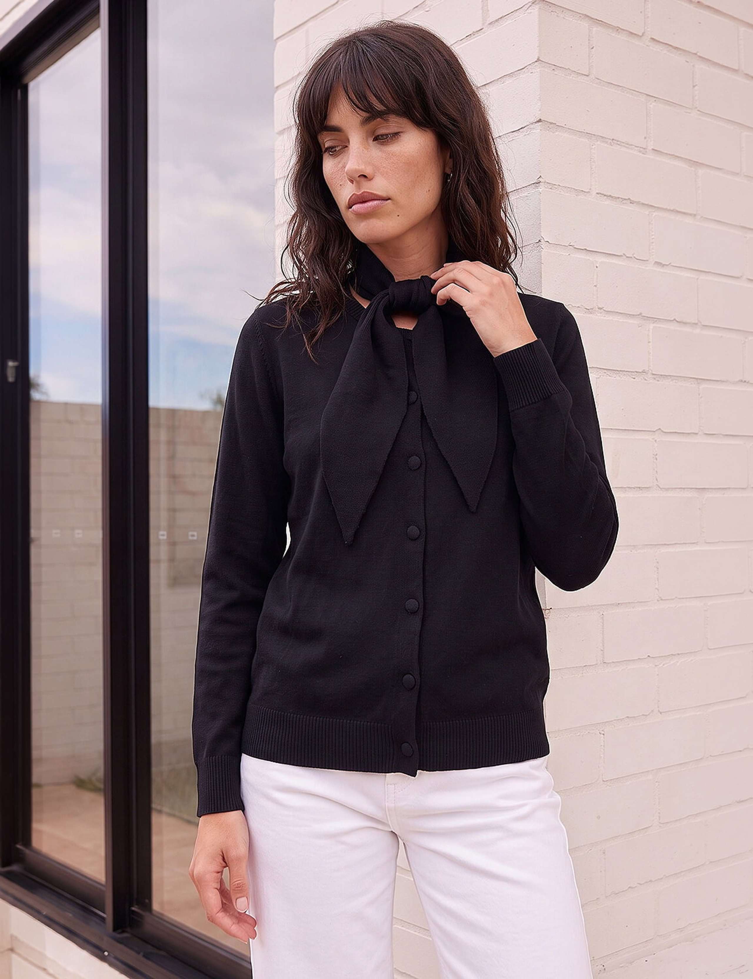 Tie Neck Cardigan