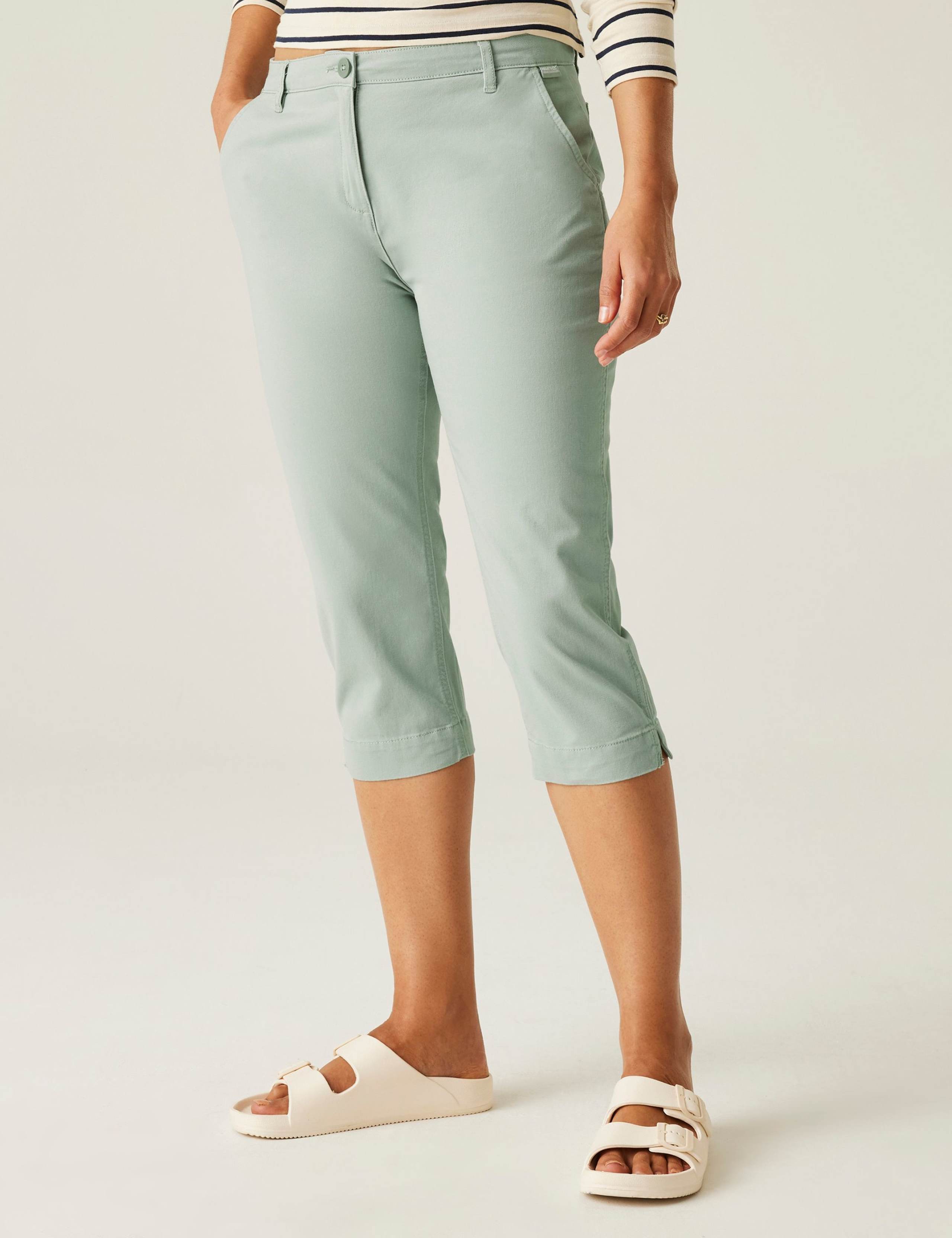 Cotton Rich Tapered Cropped Trousers