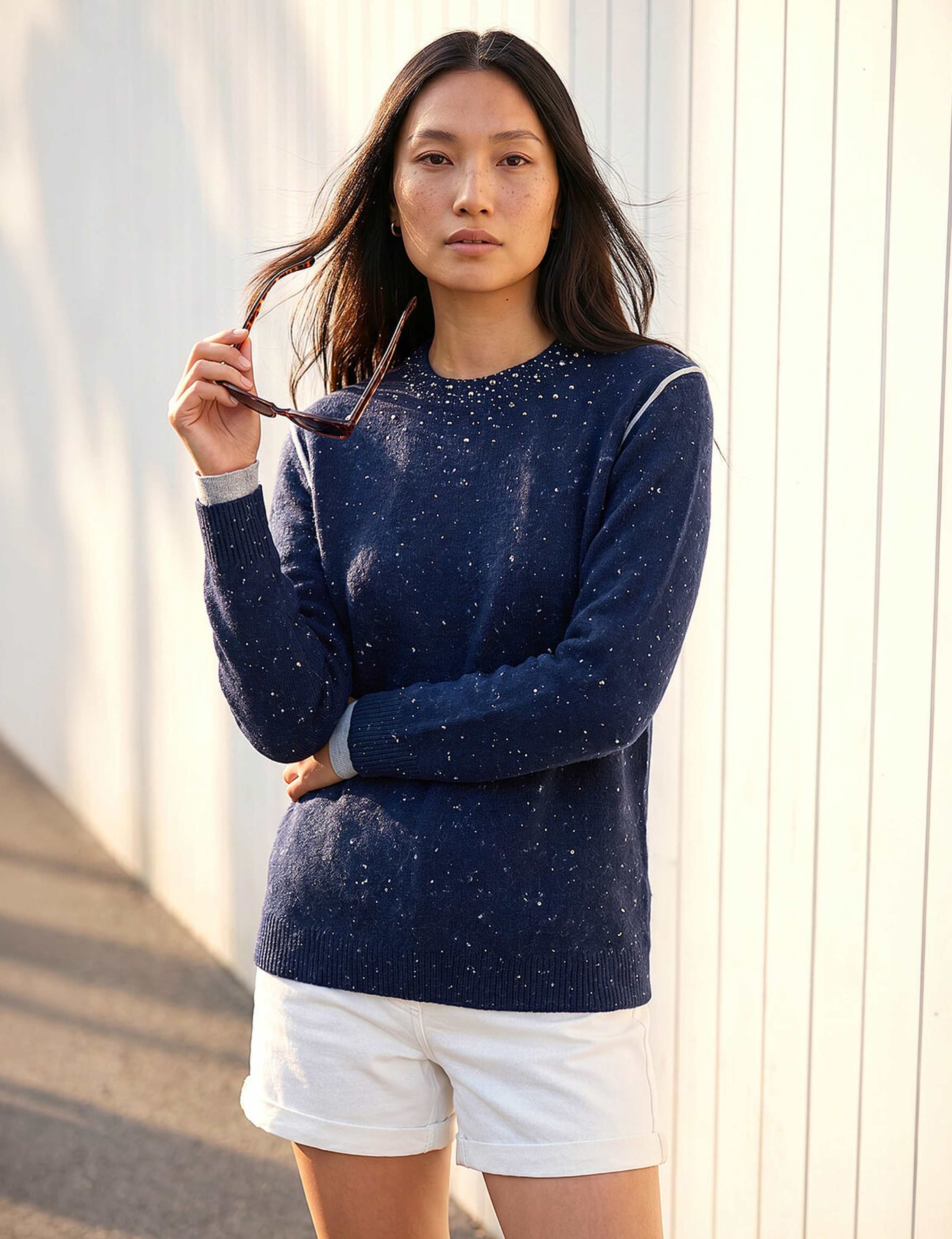 Embellished Crew Neck Jumper