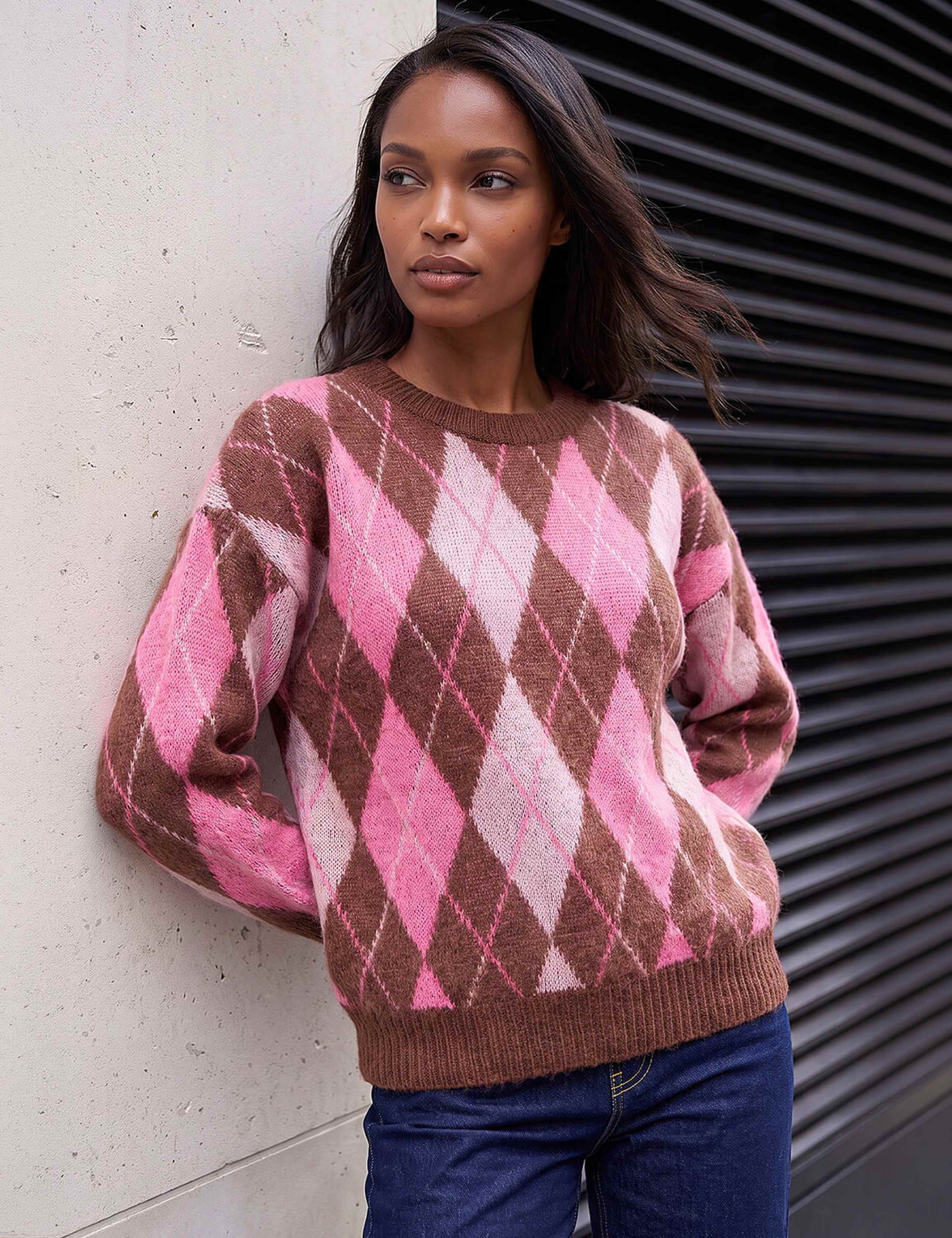 Argyle Jumper With Wool