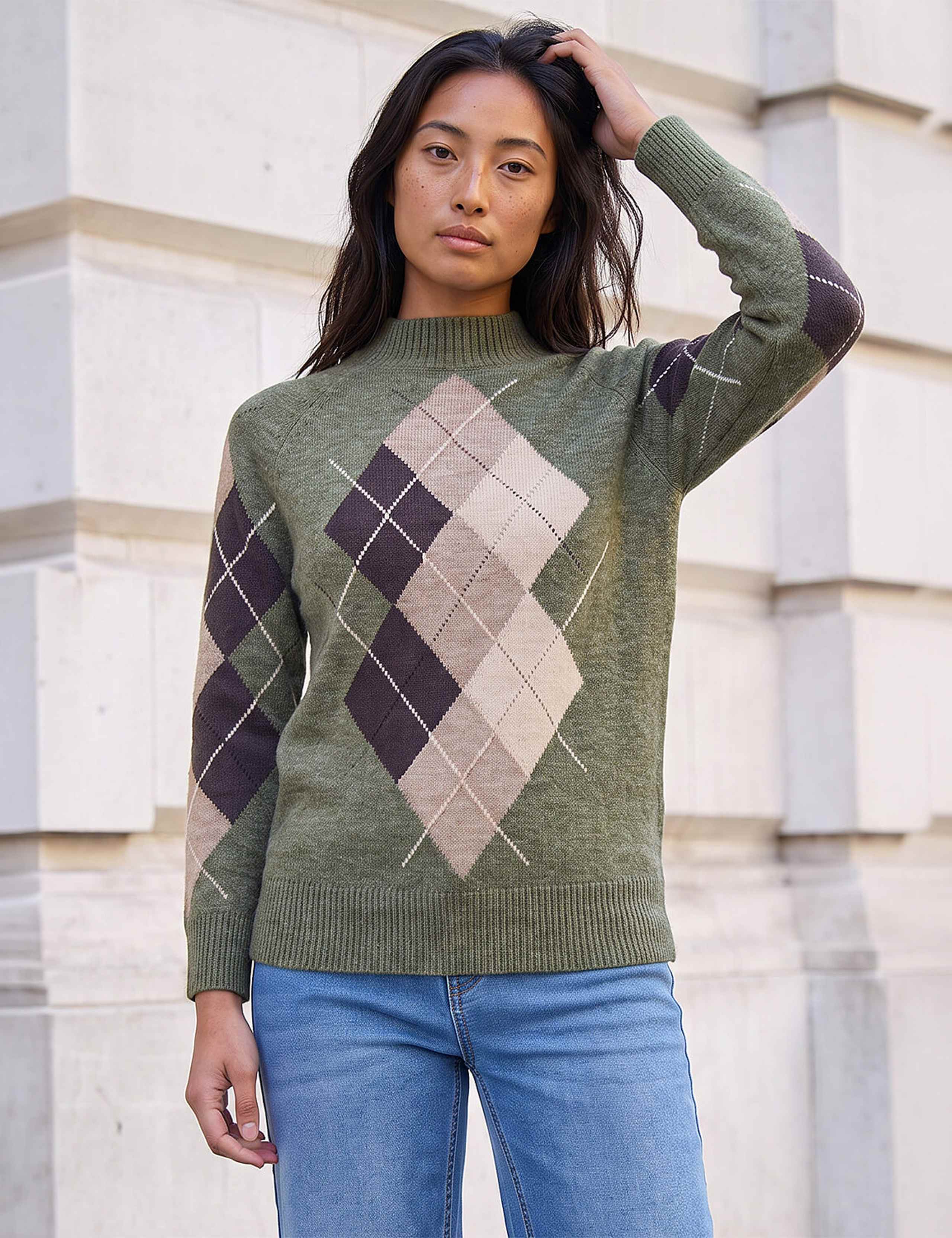Petite Argyle Jumper
