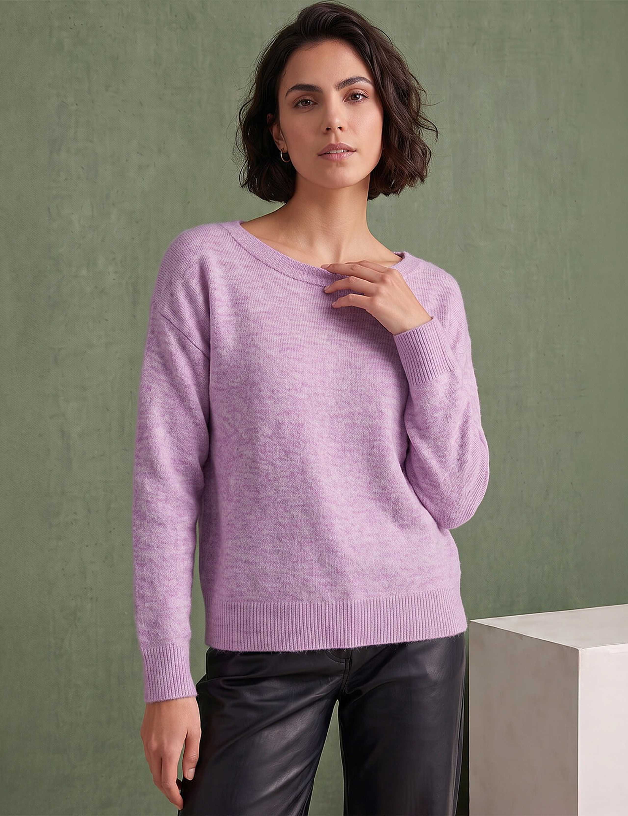 Round Neck Tie Back Jumper