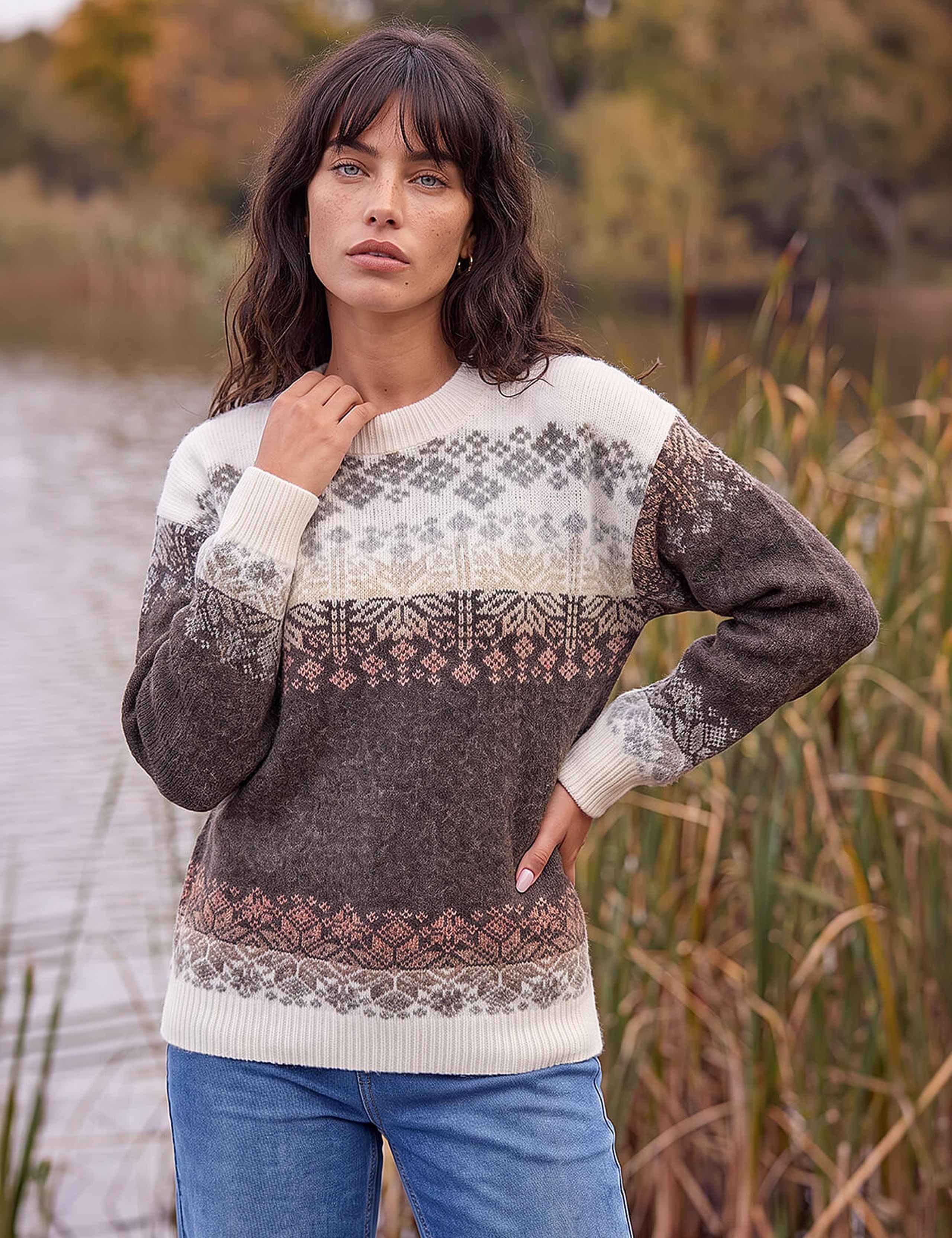 Snowflake Print Jumper