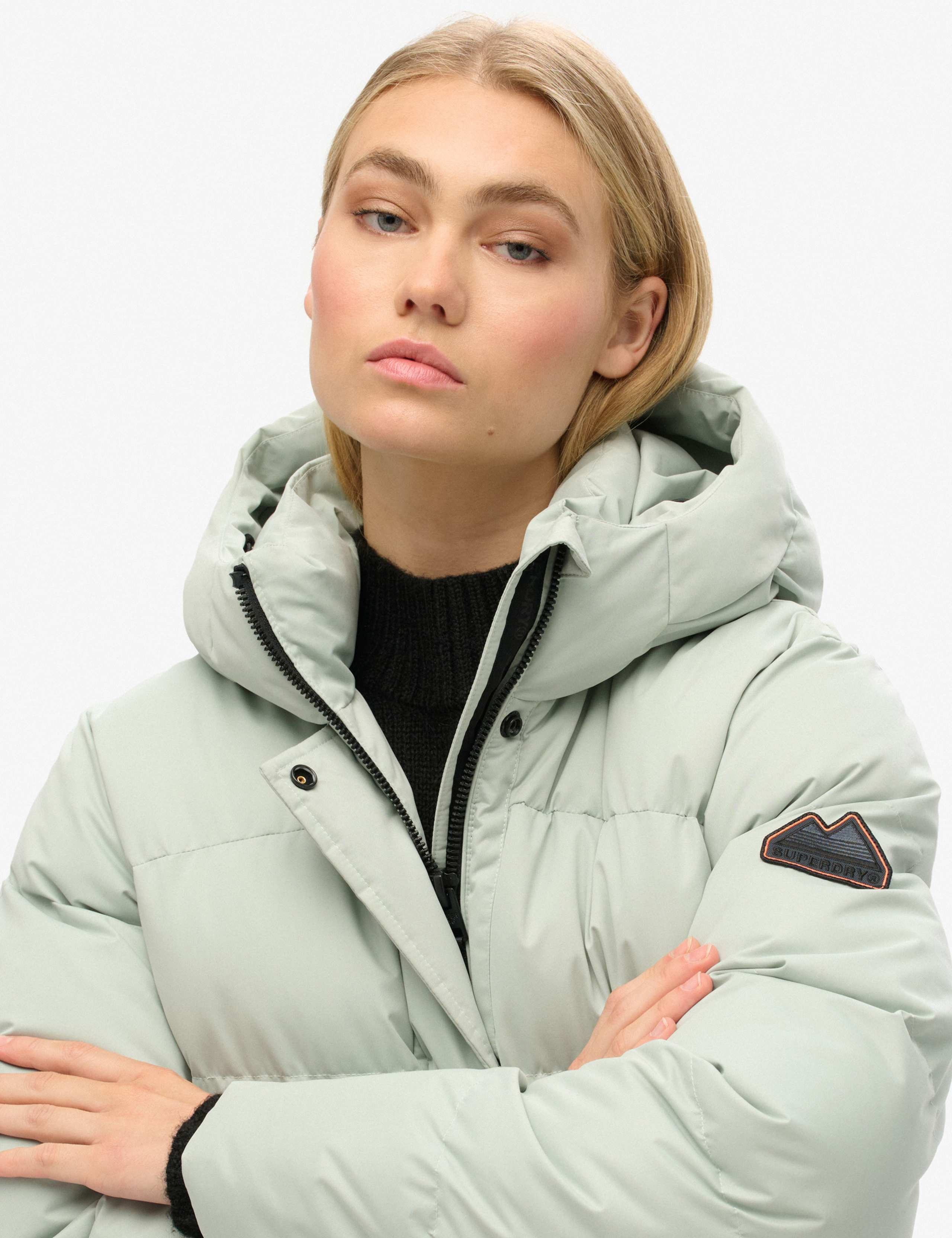 Quilted Hooded Longline Puffer Jacket