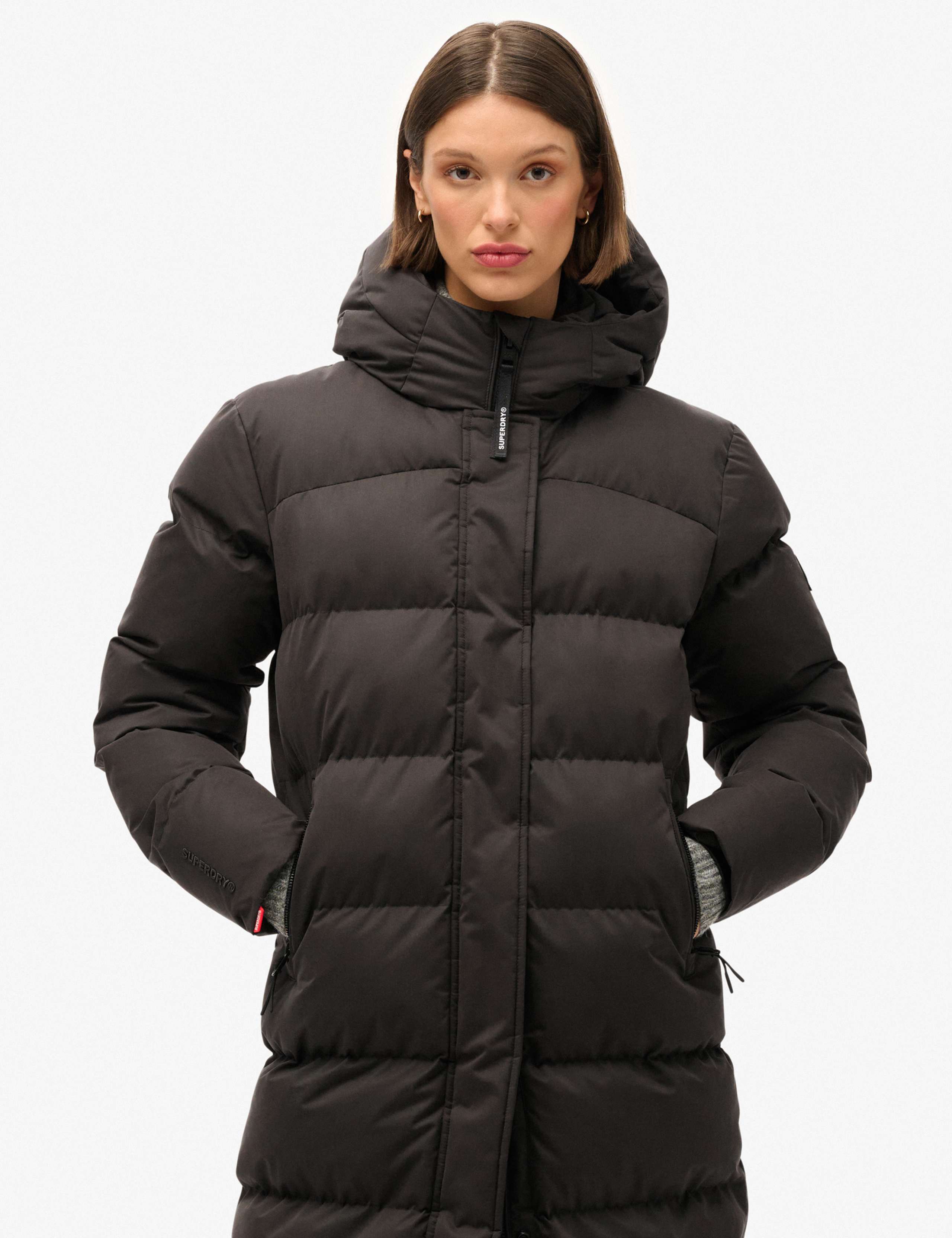Quilted Hooded Longline Puffer Jacket