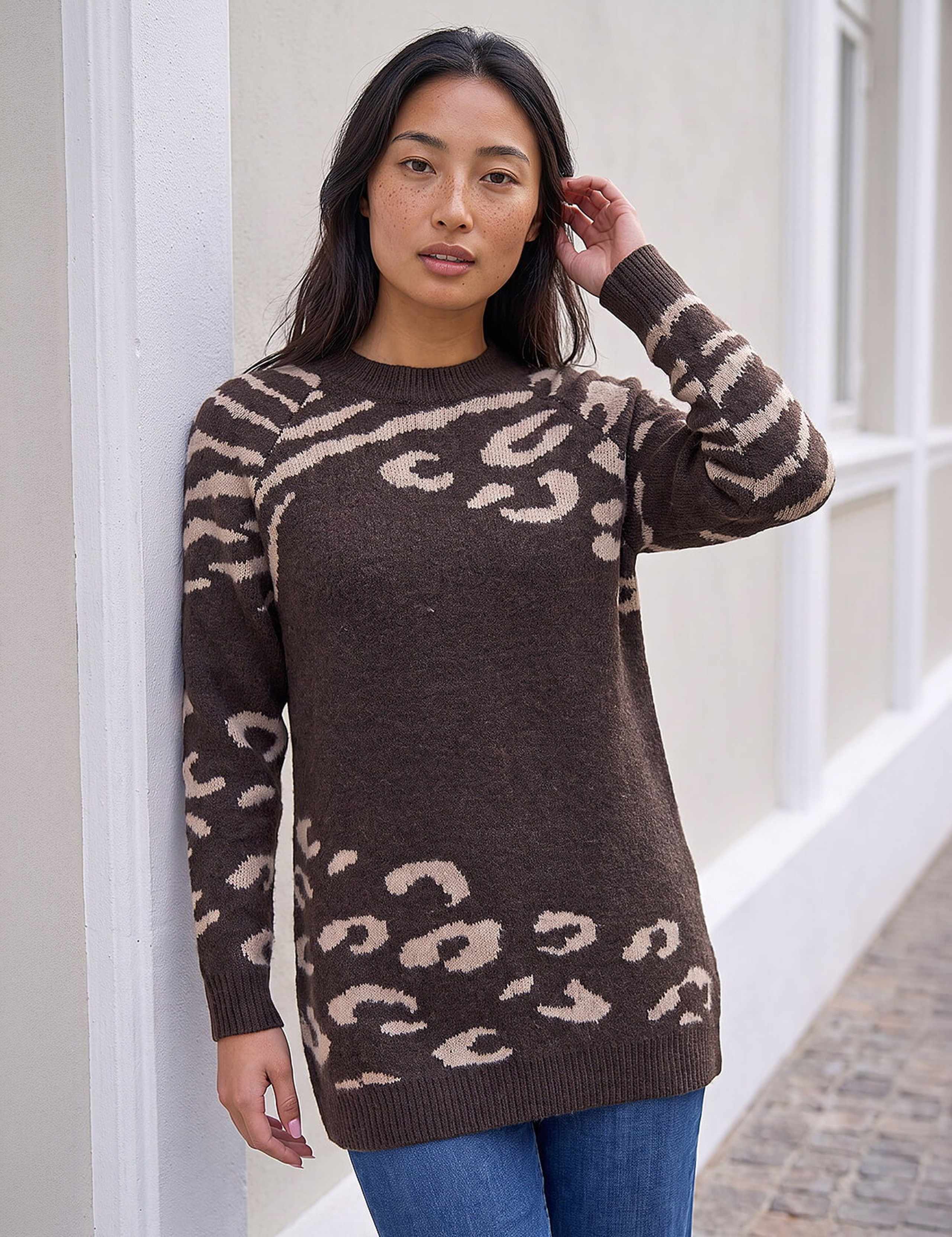 Petite Animal Print Jumper