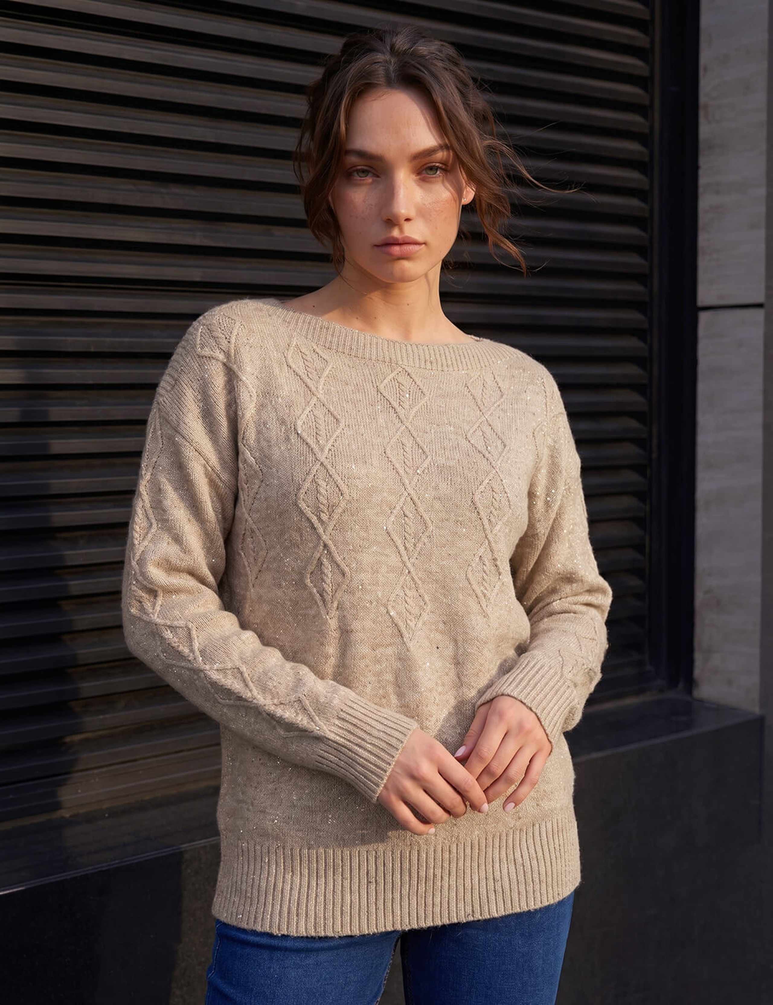 Petite Knit Sequin Jumper