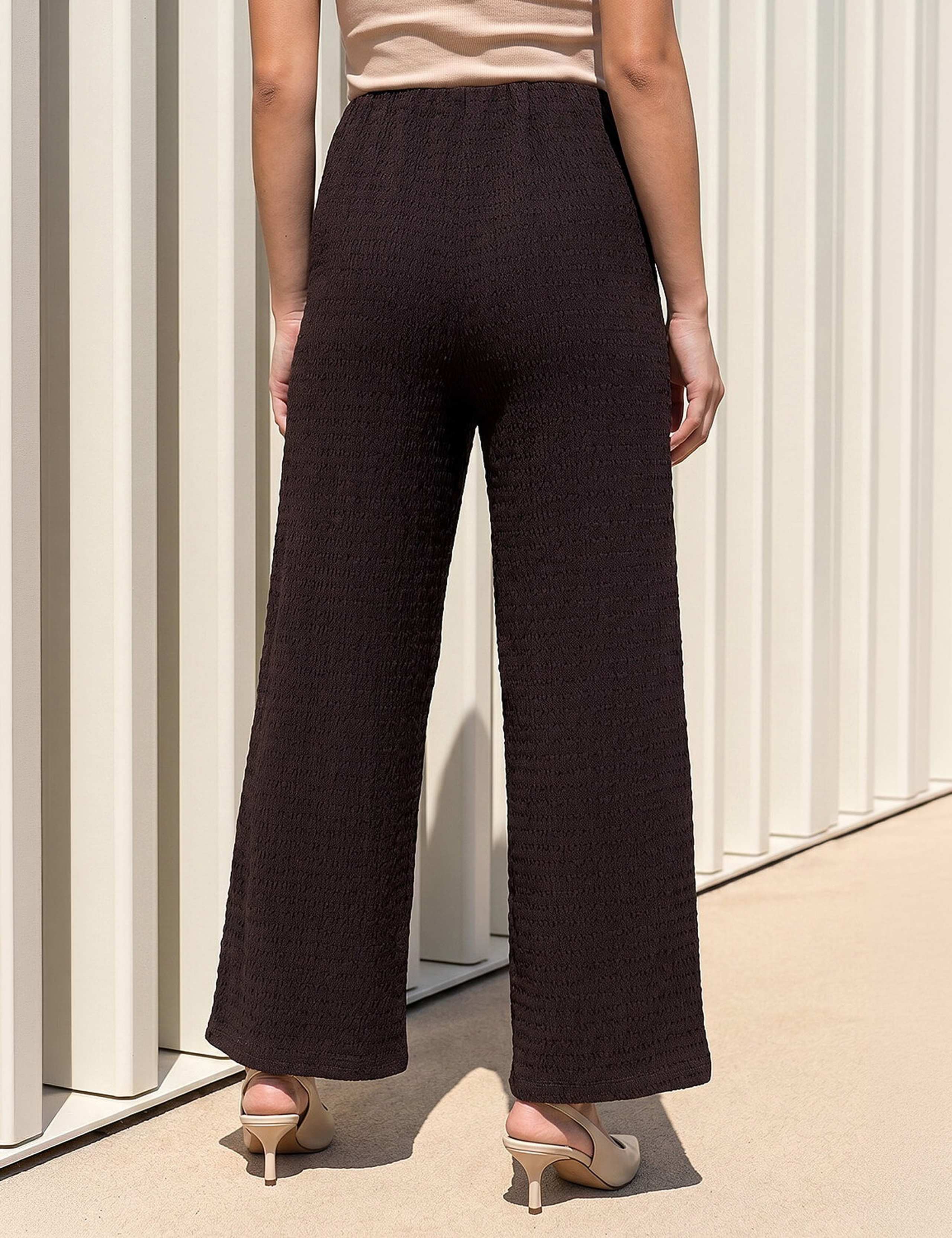 Petite Textured Trousers