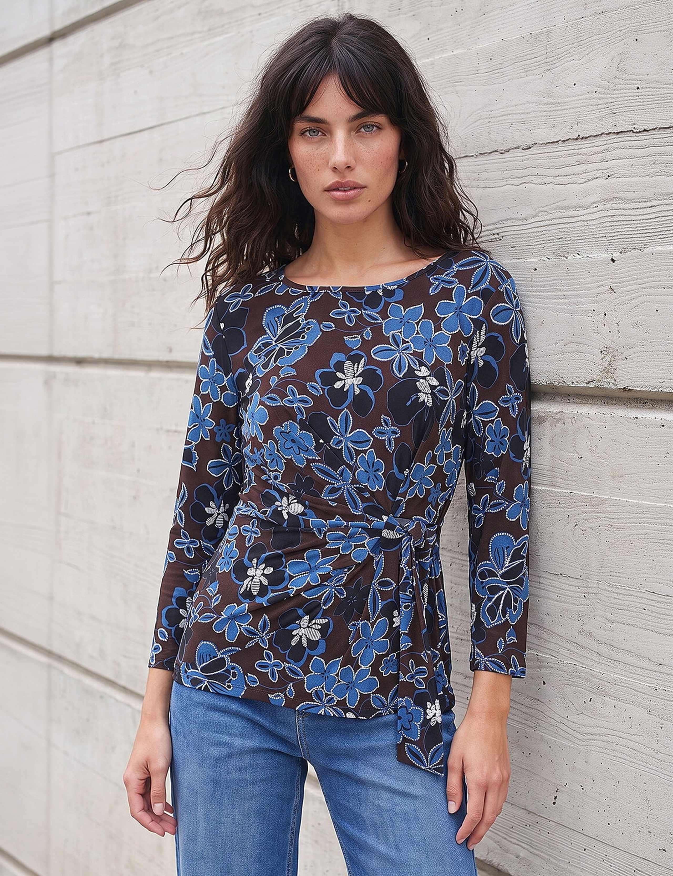 Floral Side Tie Top