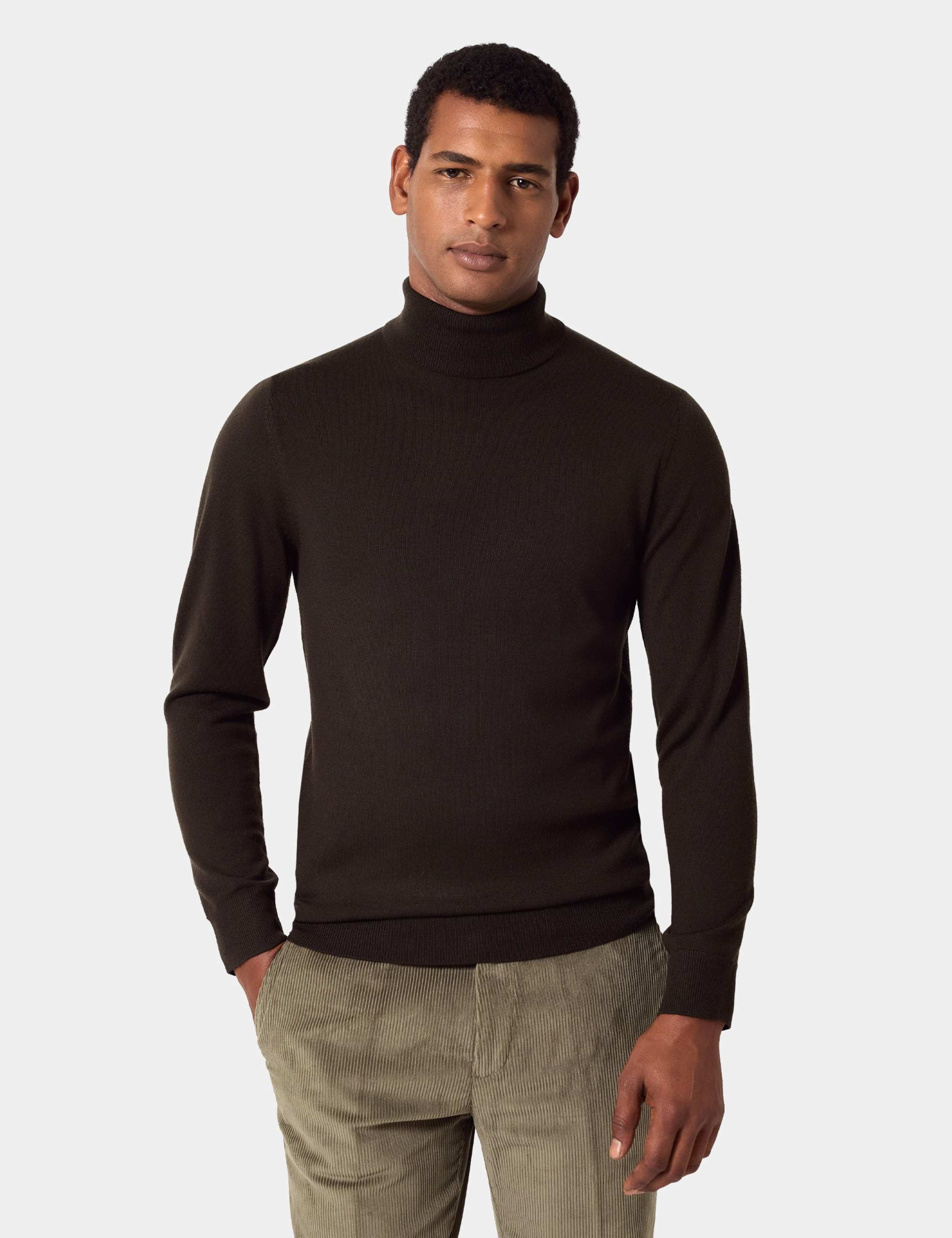 Pure Wool Roll Neck Jumper