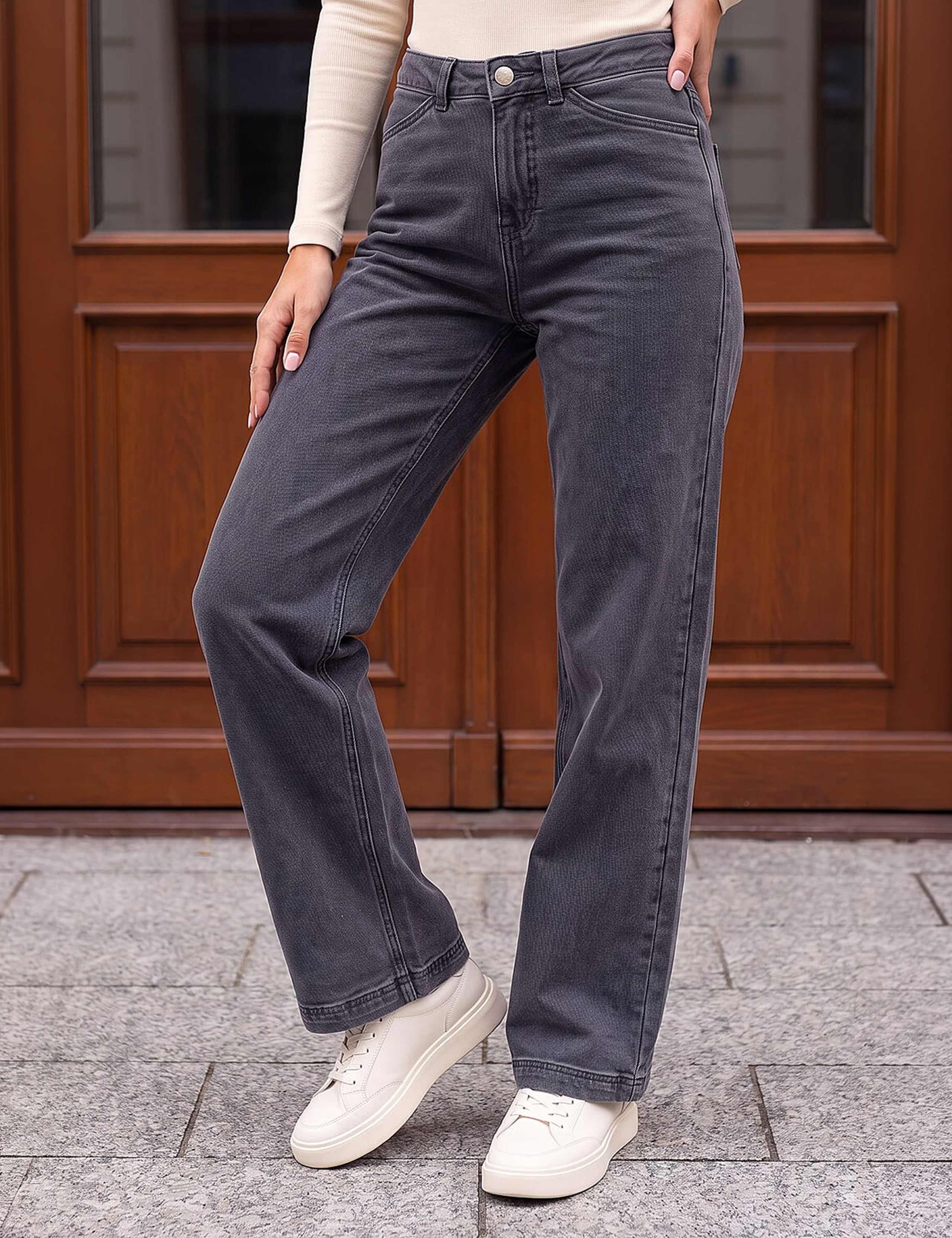 Cotton Rich Wide Leg Jeans