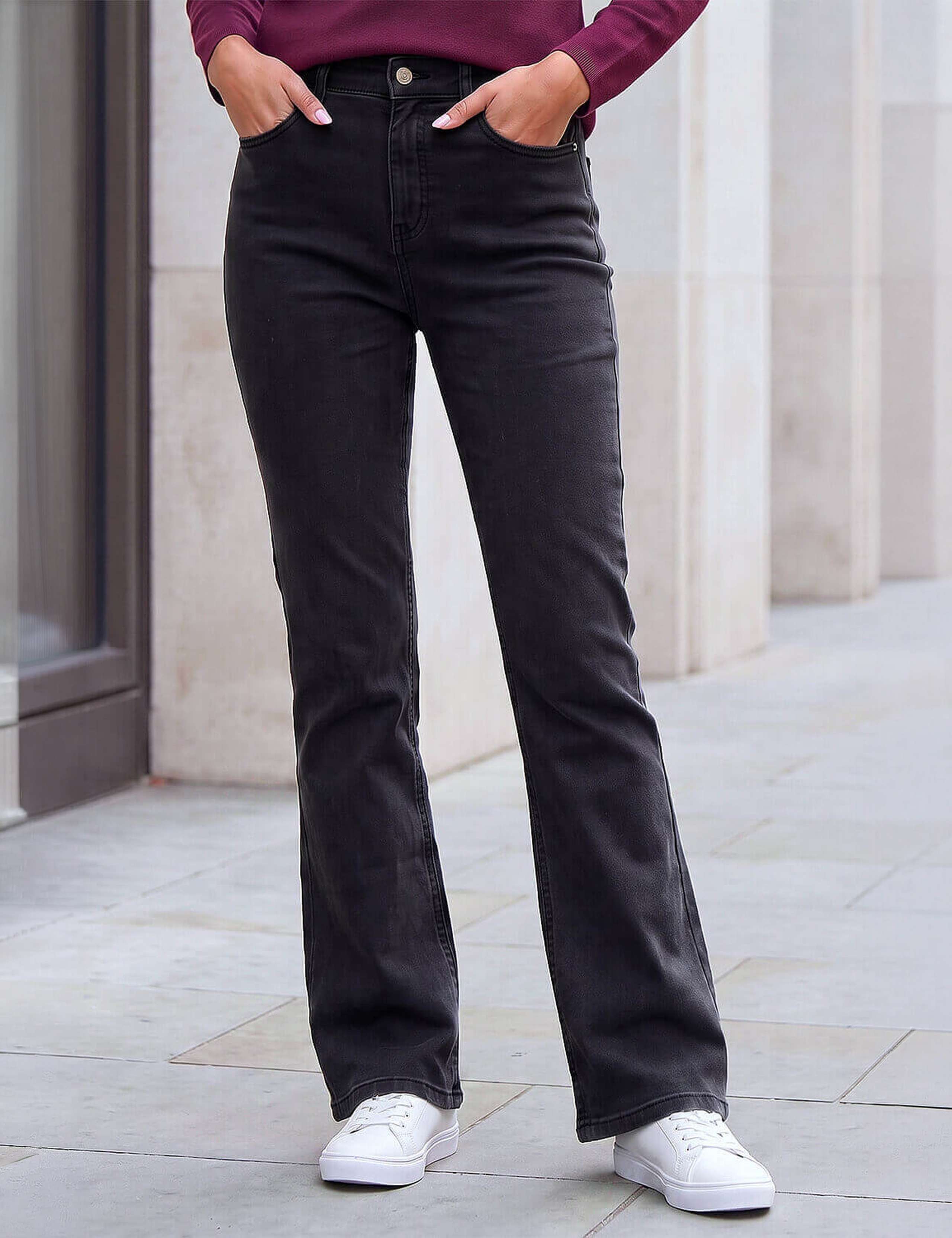 Petite Mid Rise Stretch Bootcut Jeans