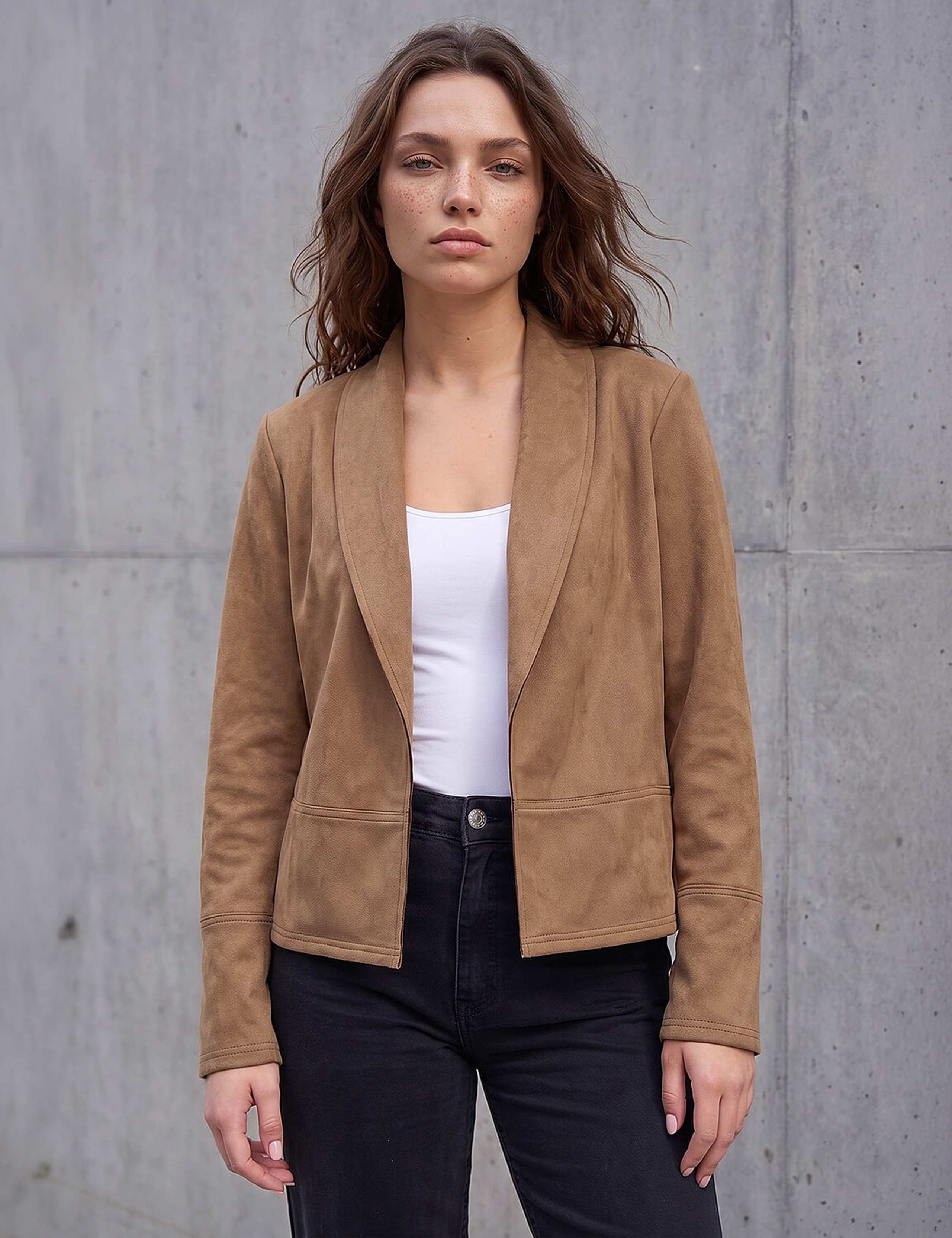 Petite Faux Suede Jacket