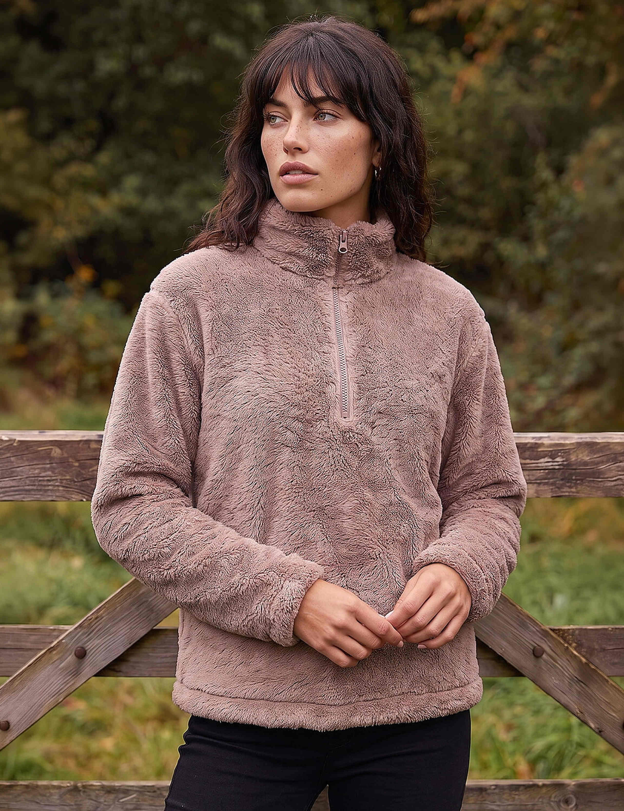 Sherpa Zip Neck Fleece