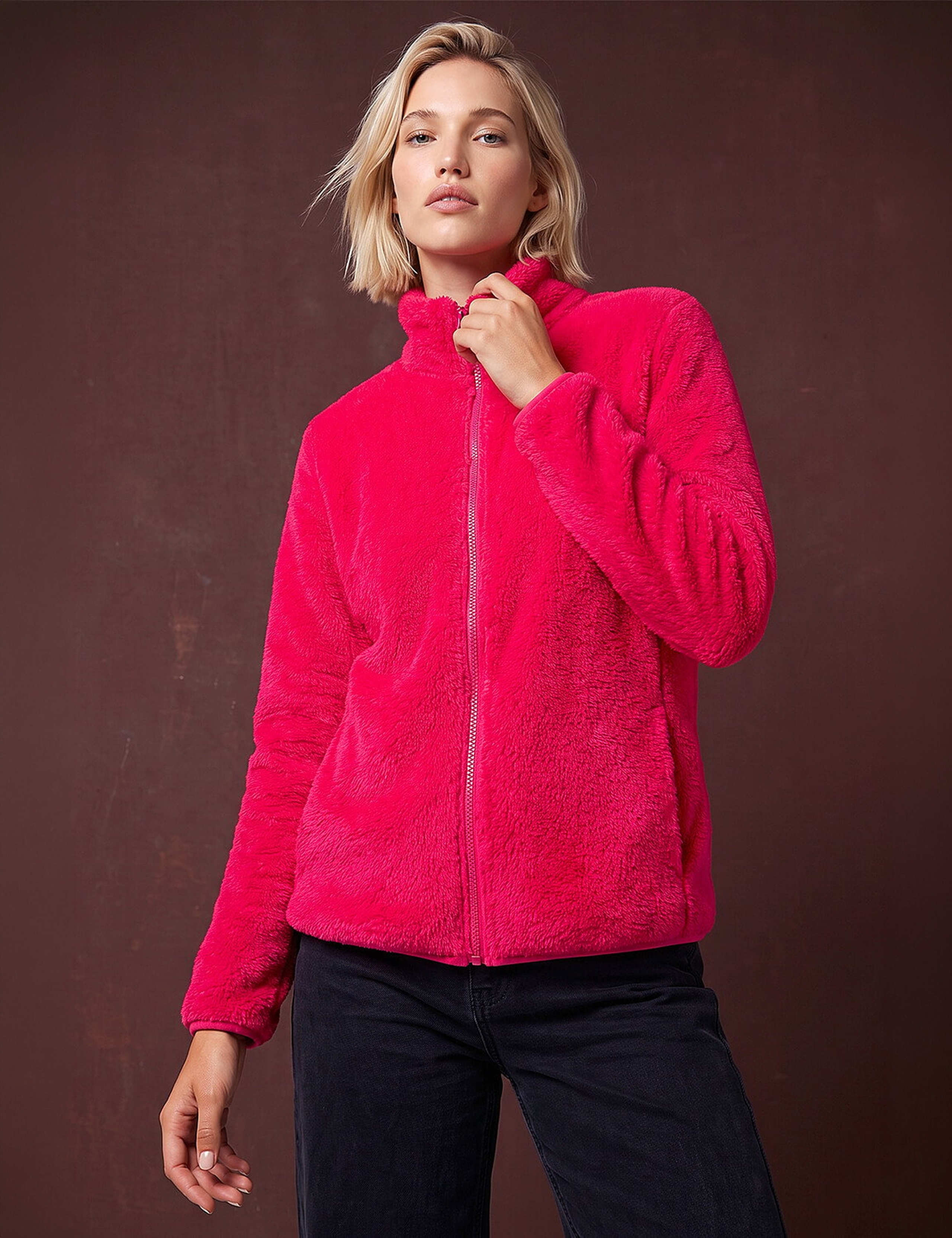 Sherpa Fleece Cropped Jacket