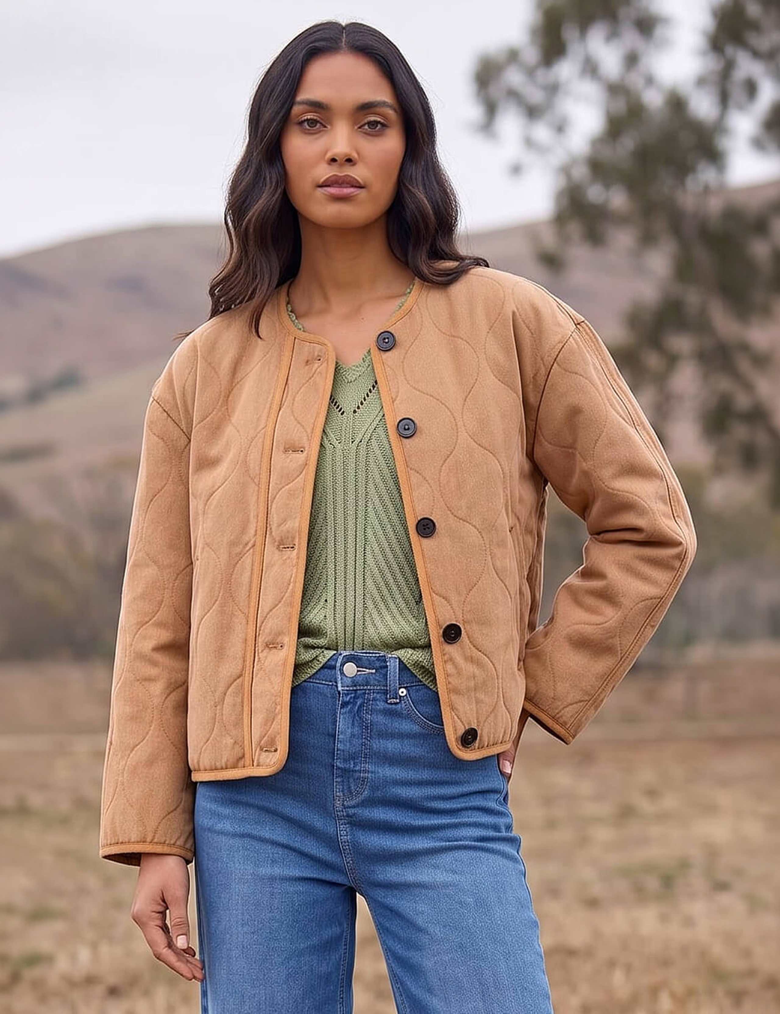 Pure Cotton Quilted Jacket