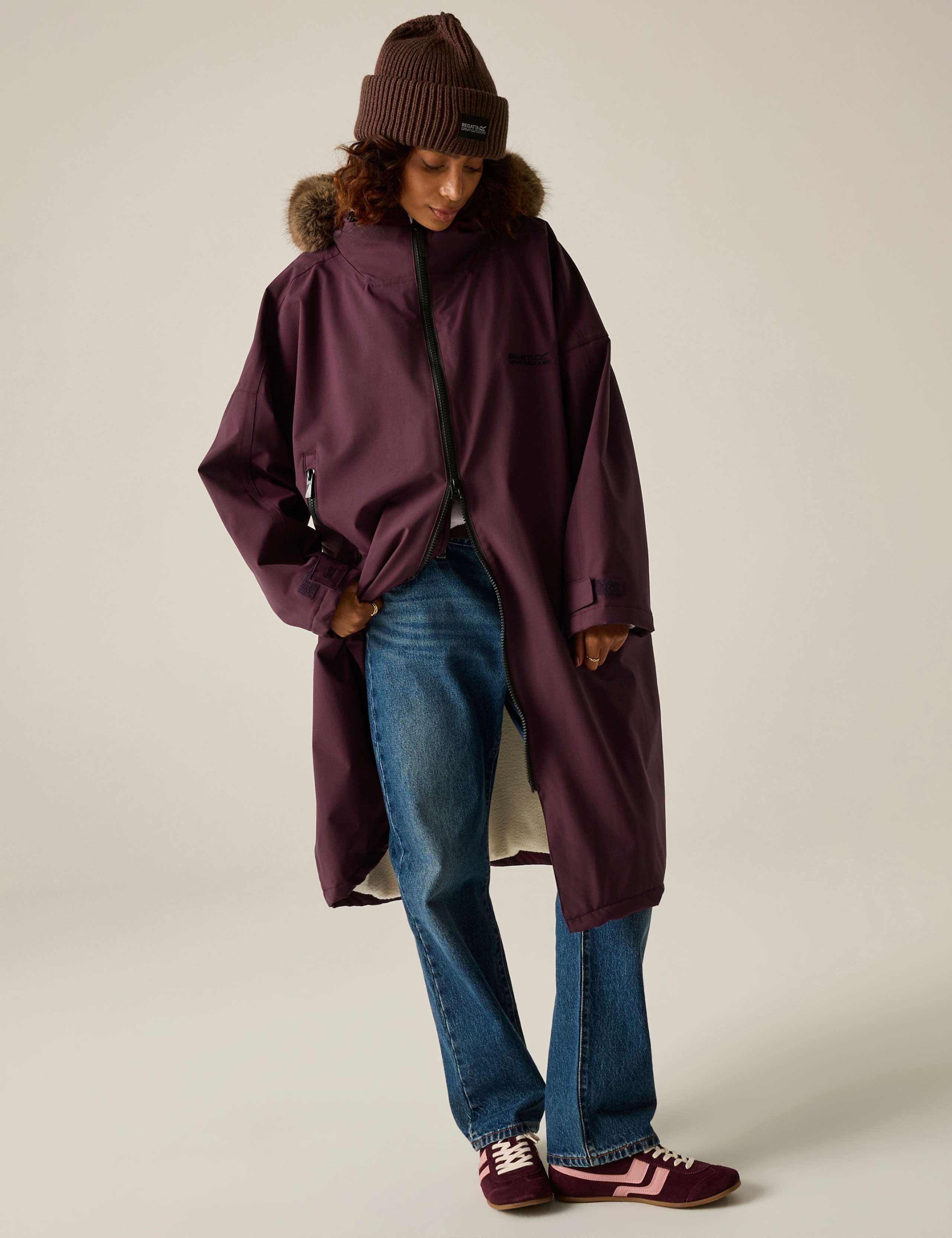 Leopard Print Padded Hooded Changing Robe