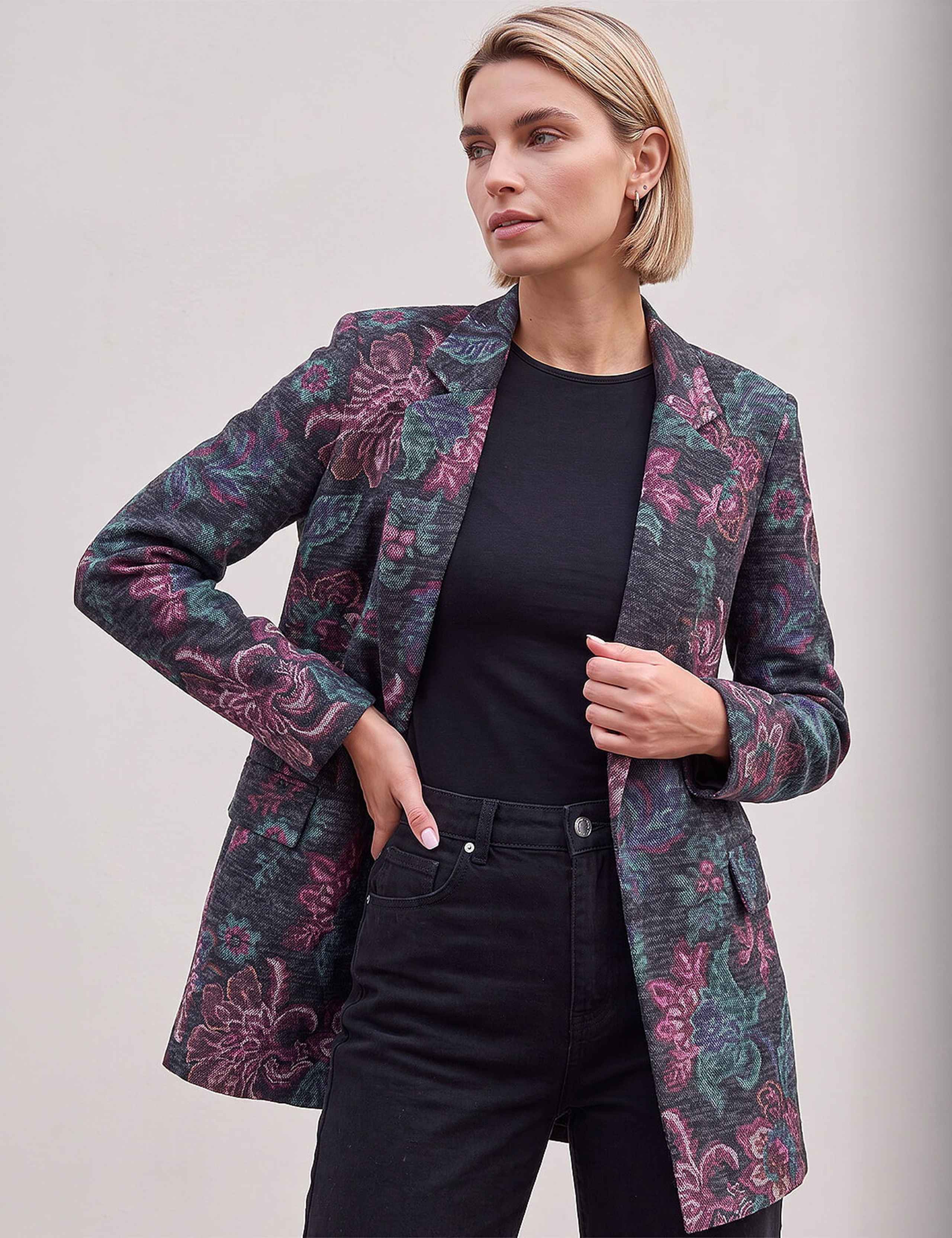 Floral Edge To Edge Jacket