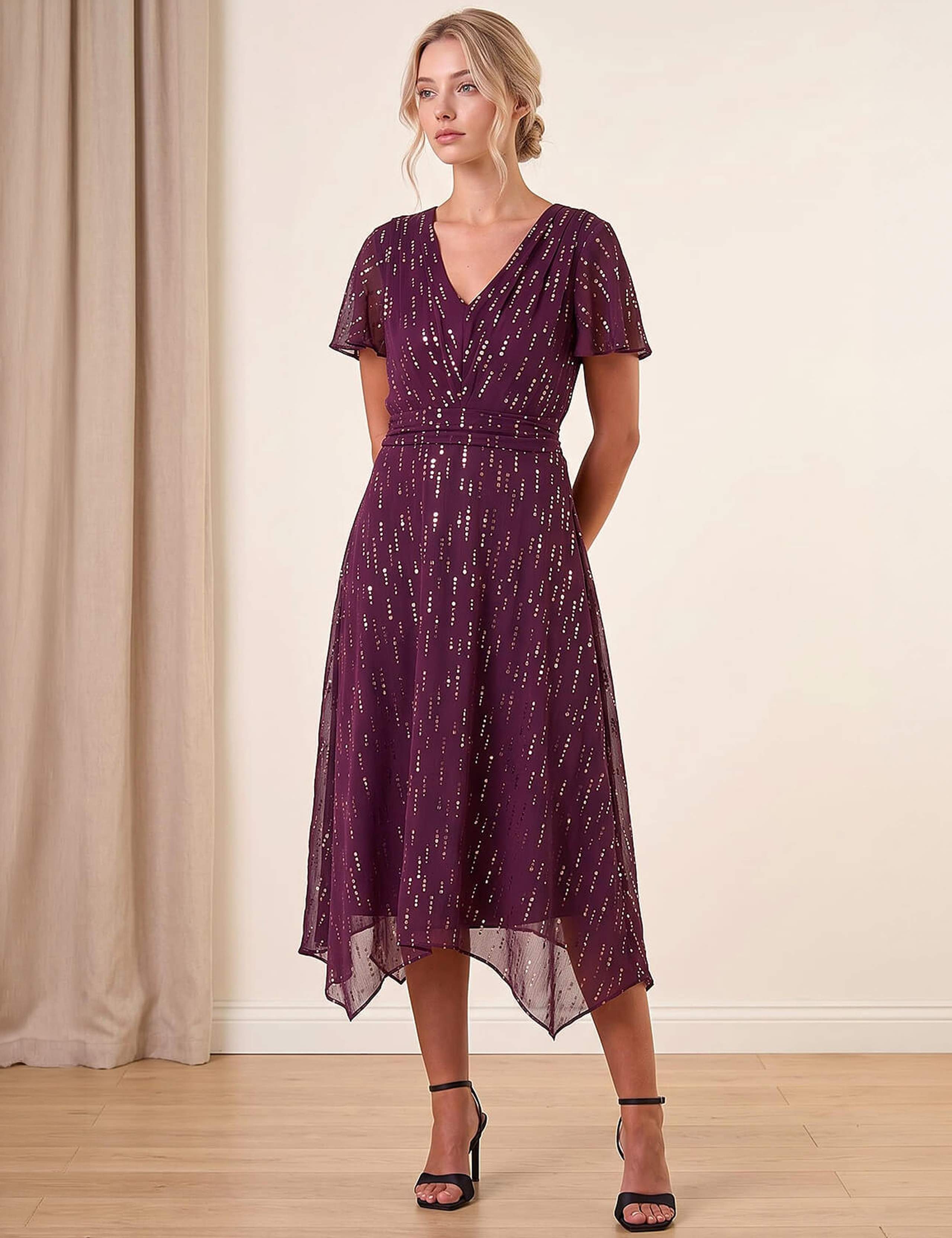 Petite Foil Print Dress