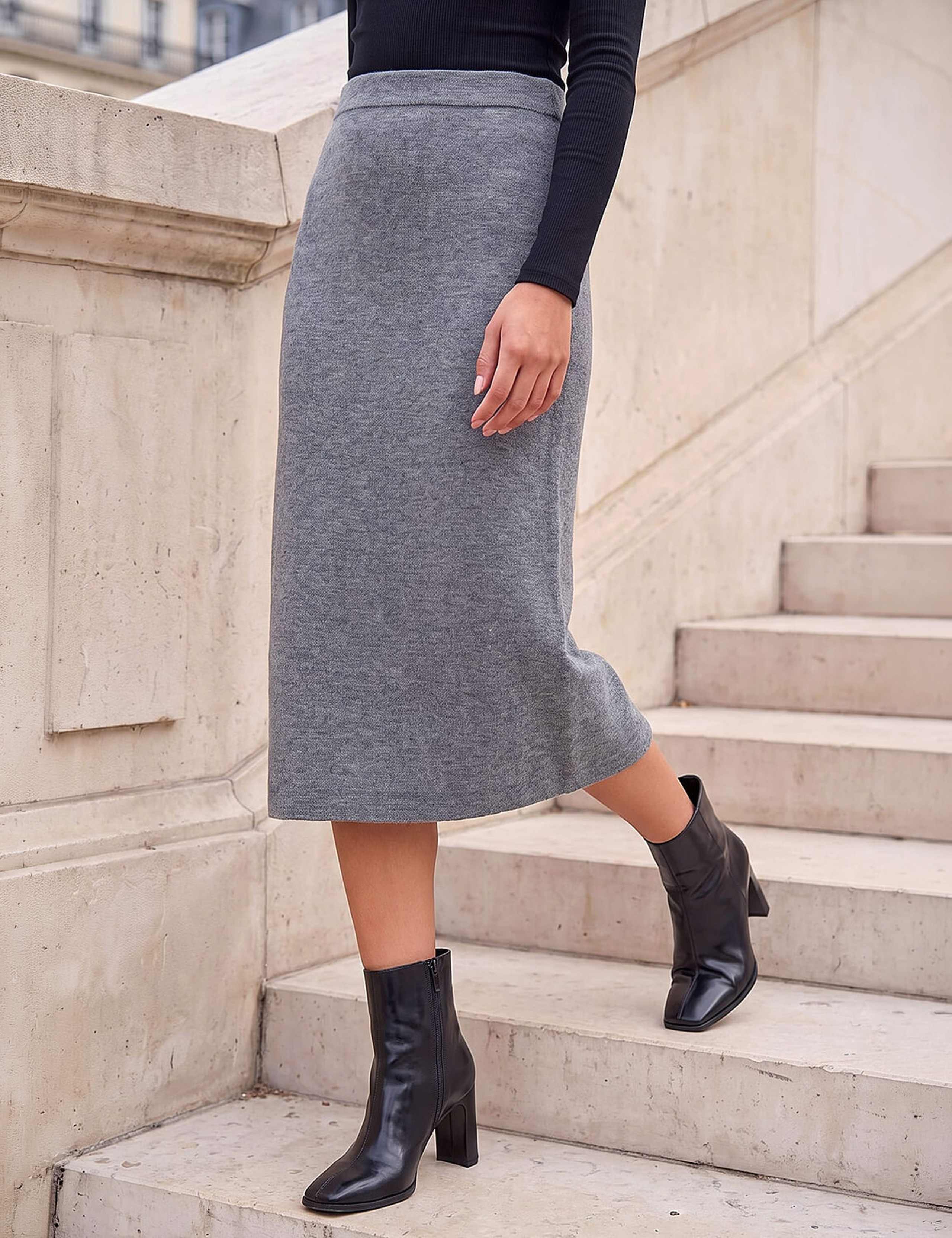 Knit A-Line Skirt