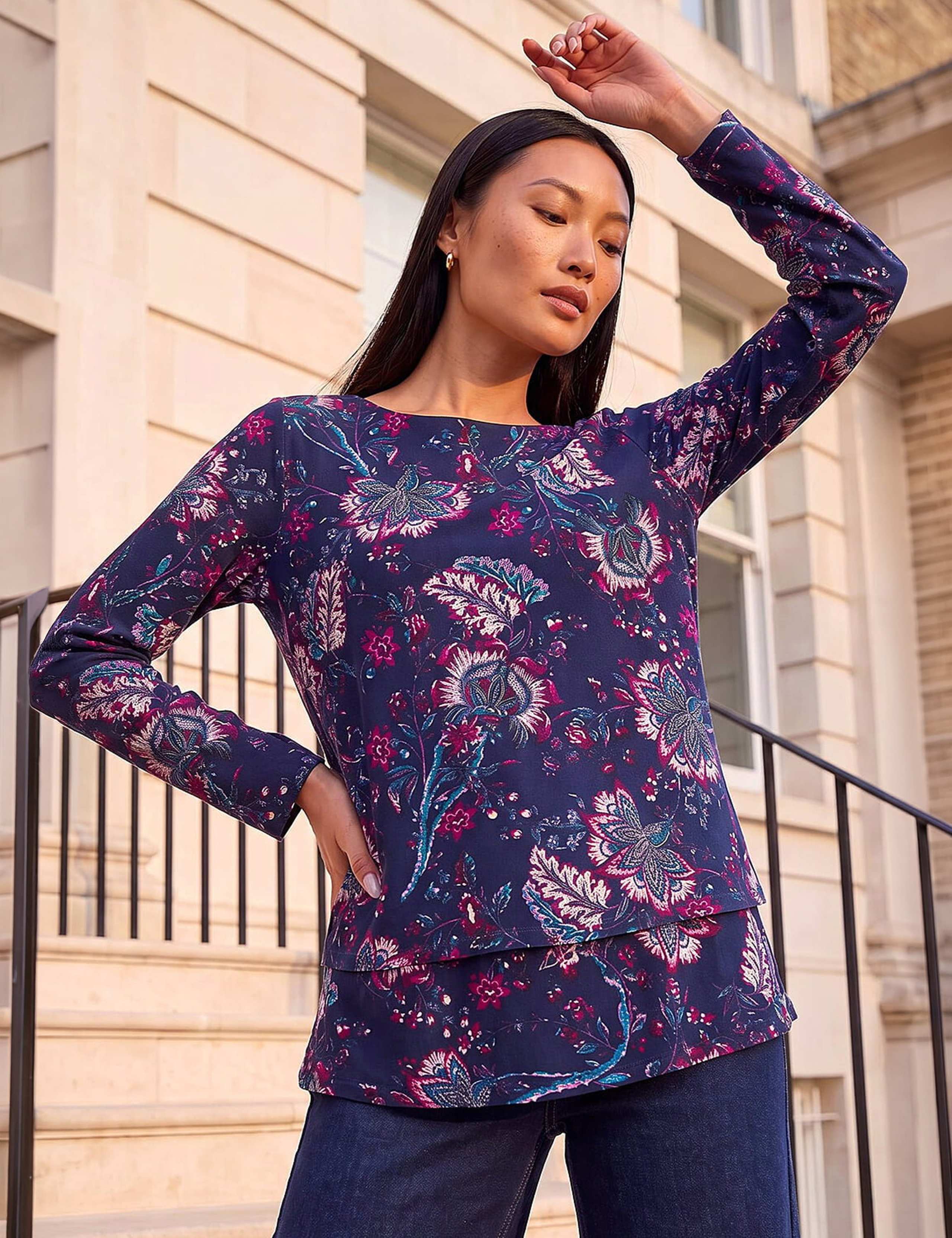 Floral Double Layer Top