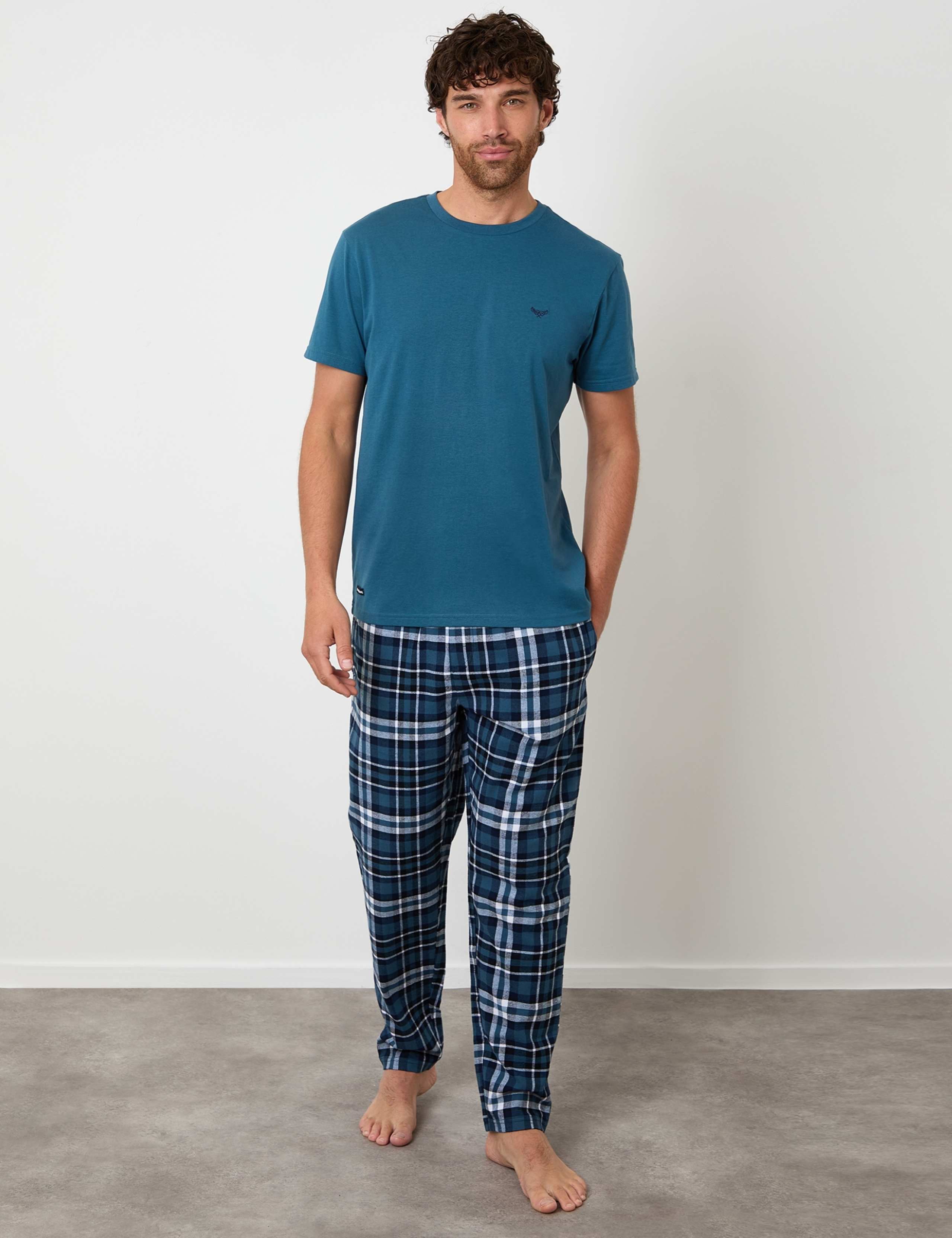 Cotton Rich Checked Flannel Pyjama Set