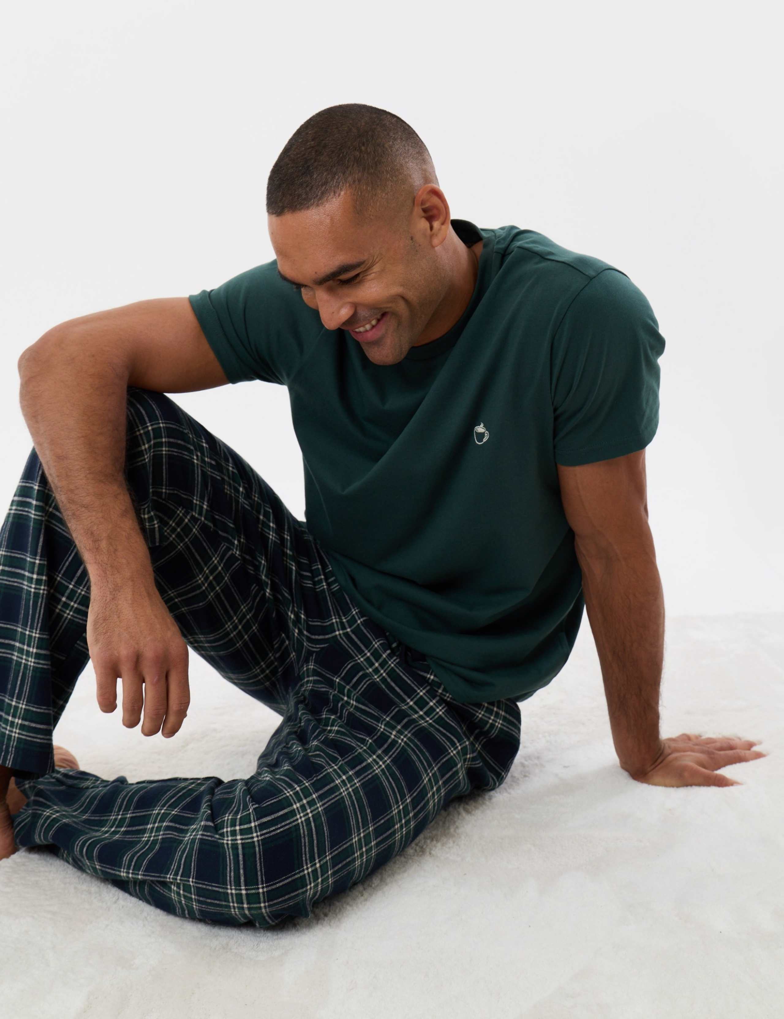 Cotton Rich Checked Flannel Pyjama Set