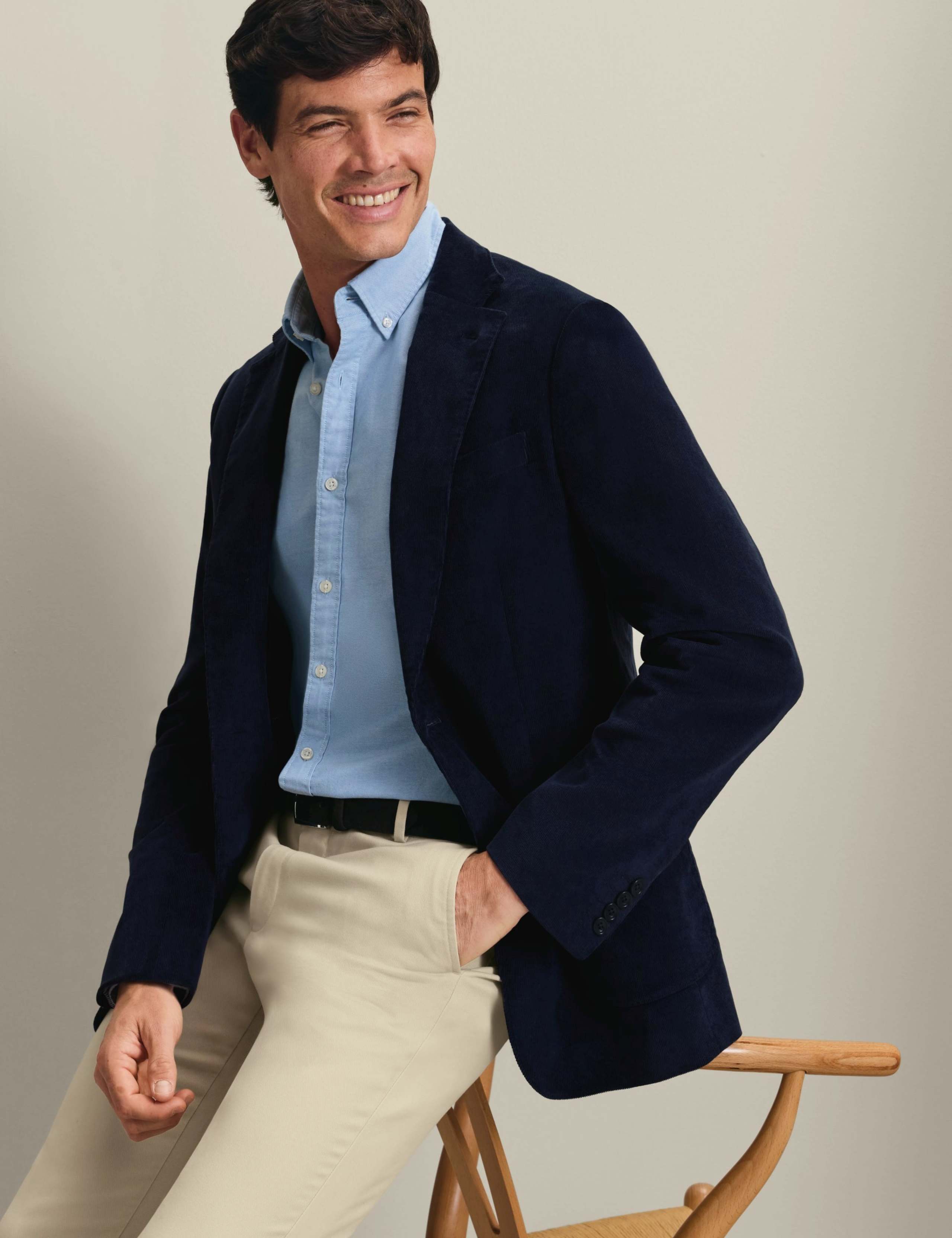 Slim Fit Cotton Rich Corduroy Blazer