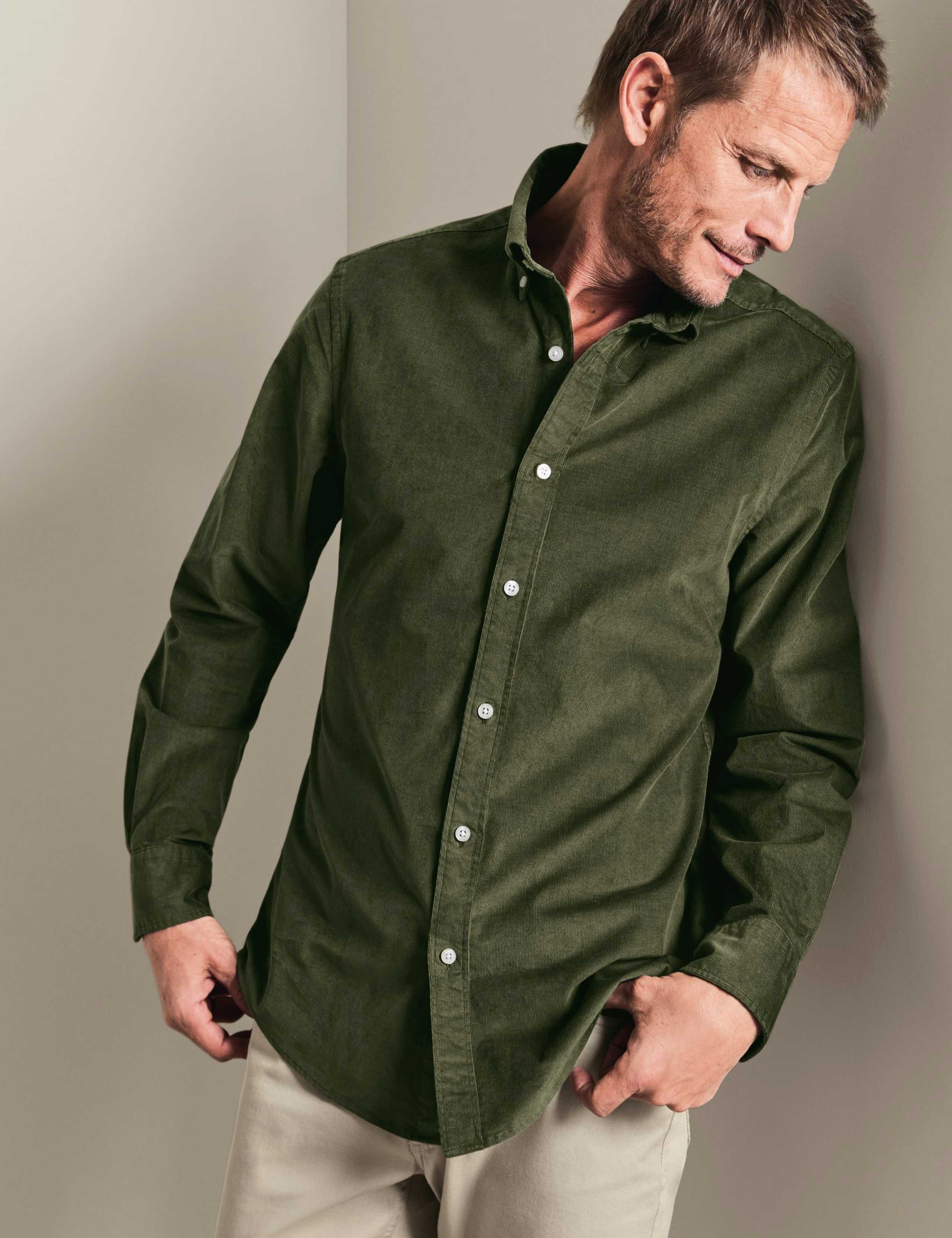 Slim Fit Corduroy Shirt