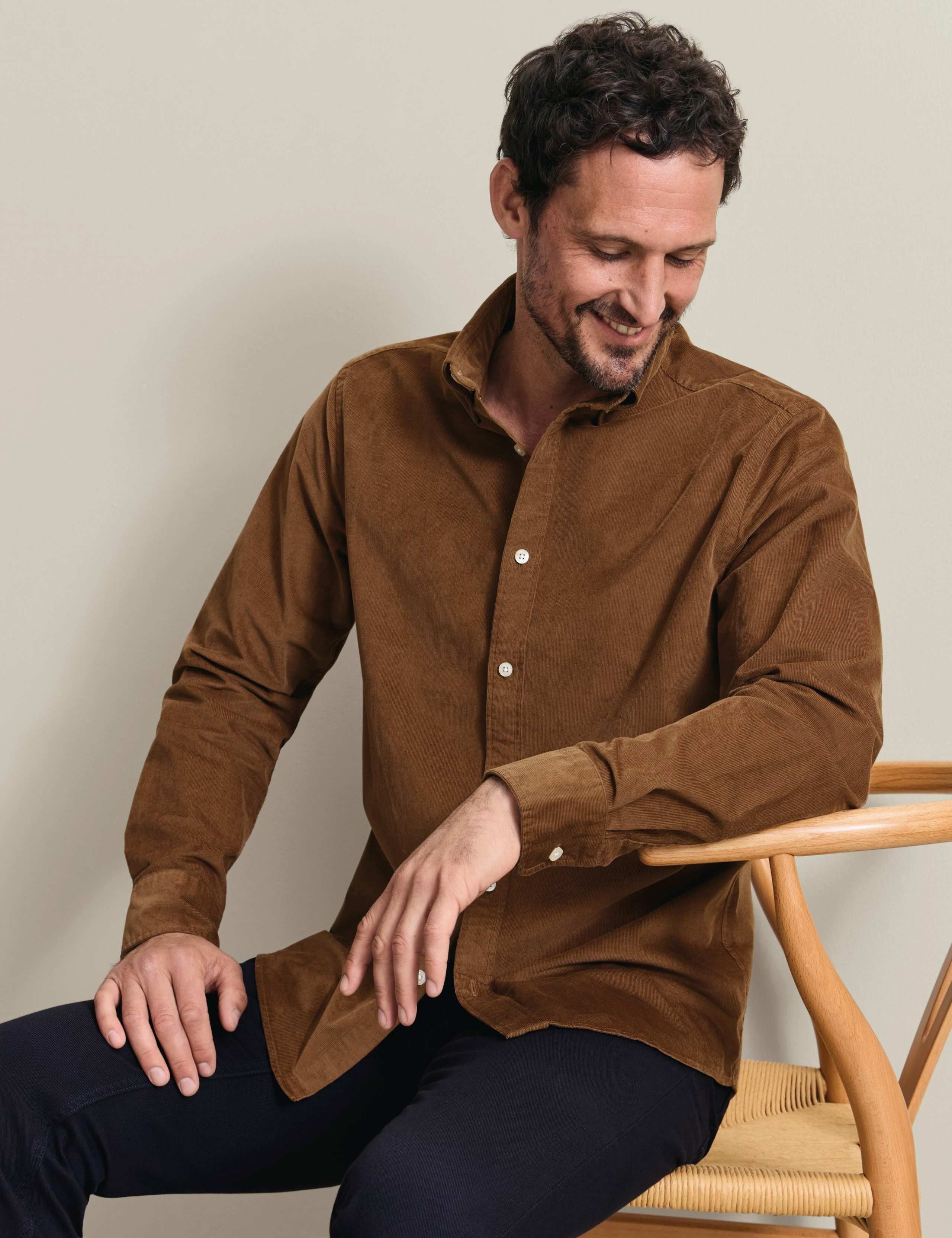 Slim Fit Corduroy Shirt