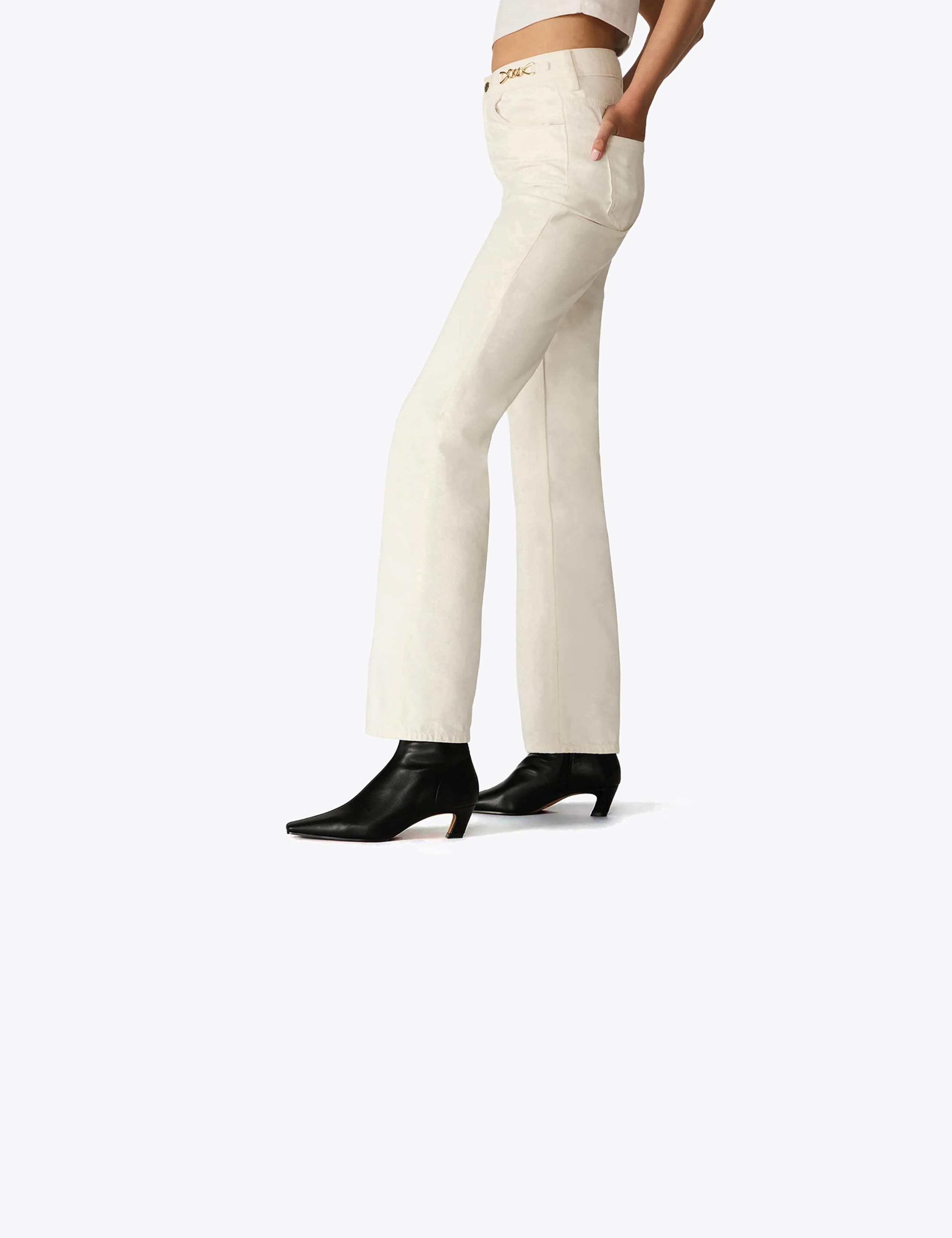 Zip Up Kitten Heel Ankle Boots