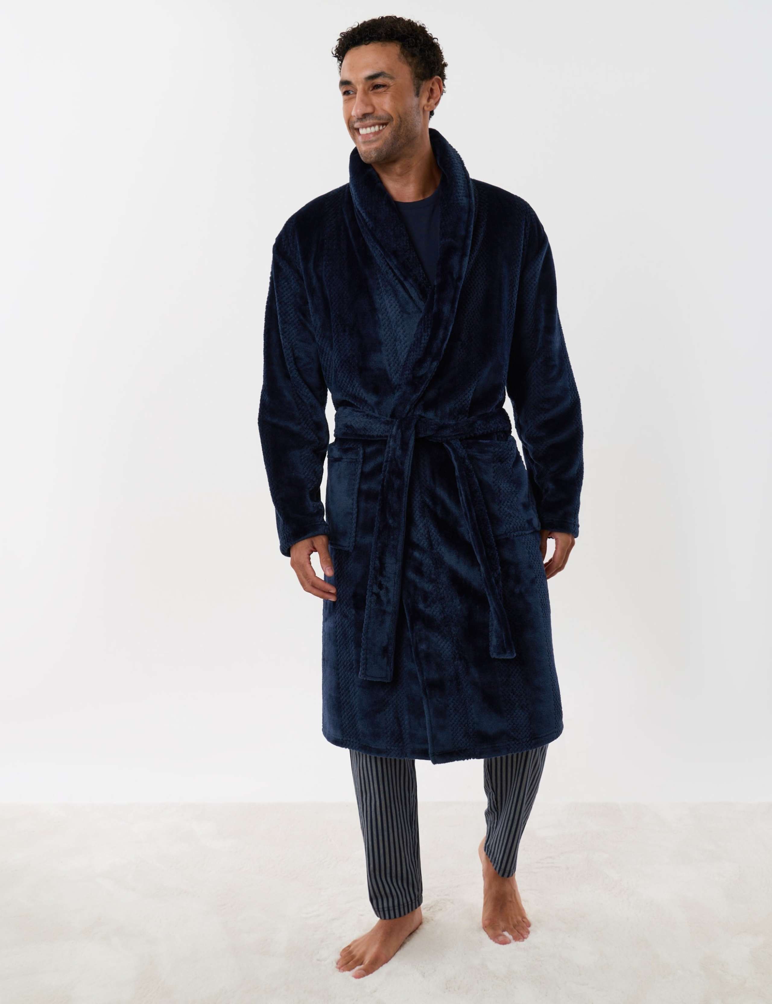 Textured Fleece Dressing Gown