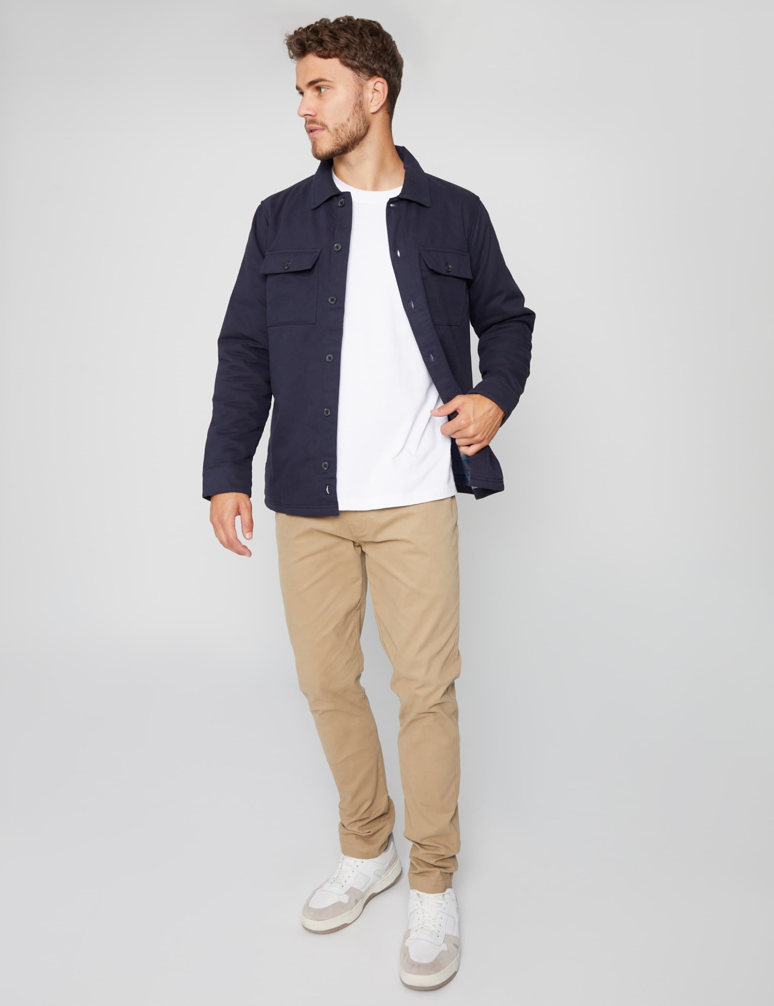 Regular Fit Pure Cotton Twill Shacket