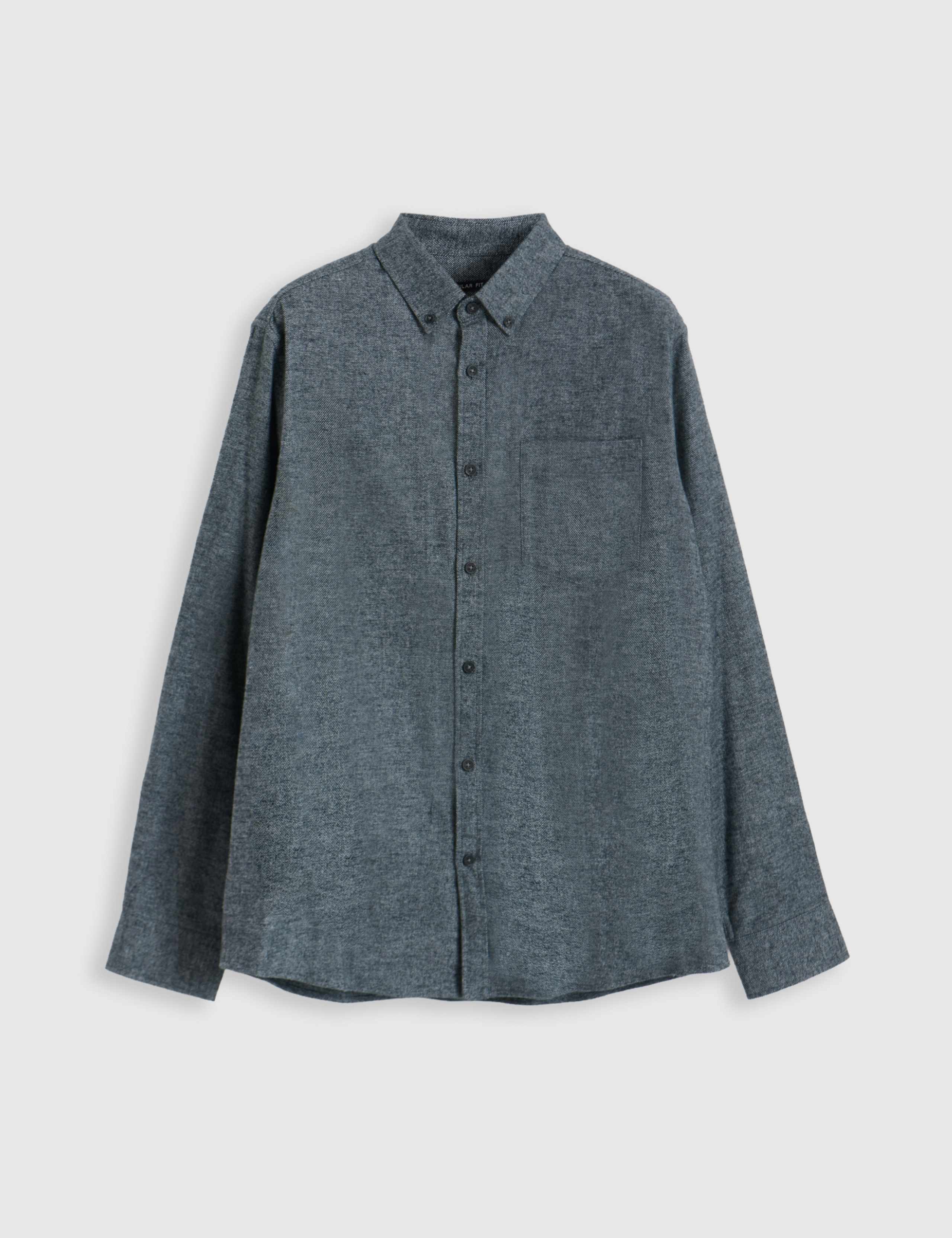 Regular Fit Pure Cotton Textured Shirt