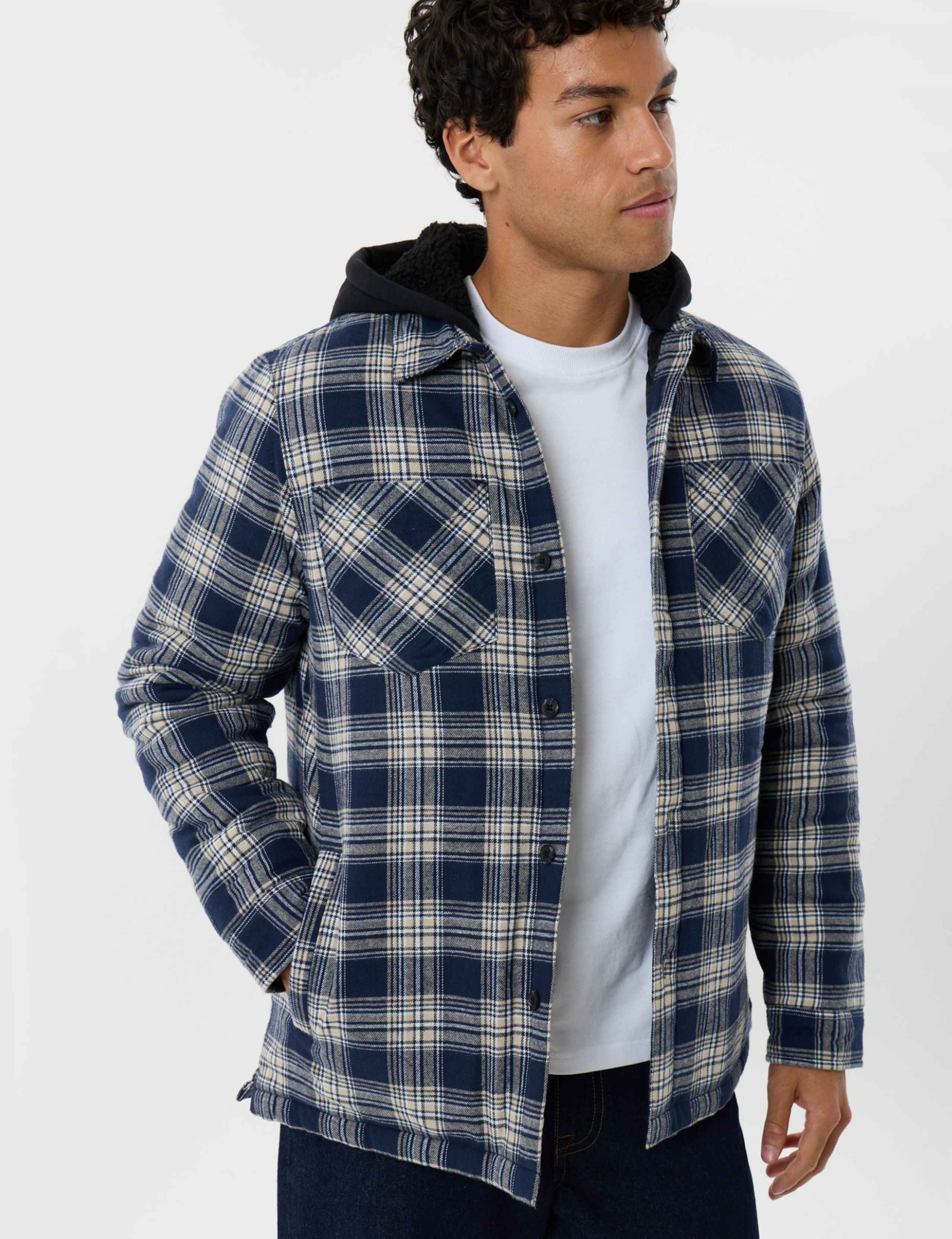 Regular Fit Brushed Cotton Shacket