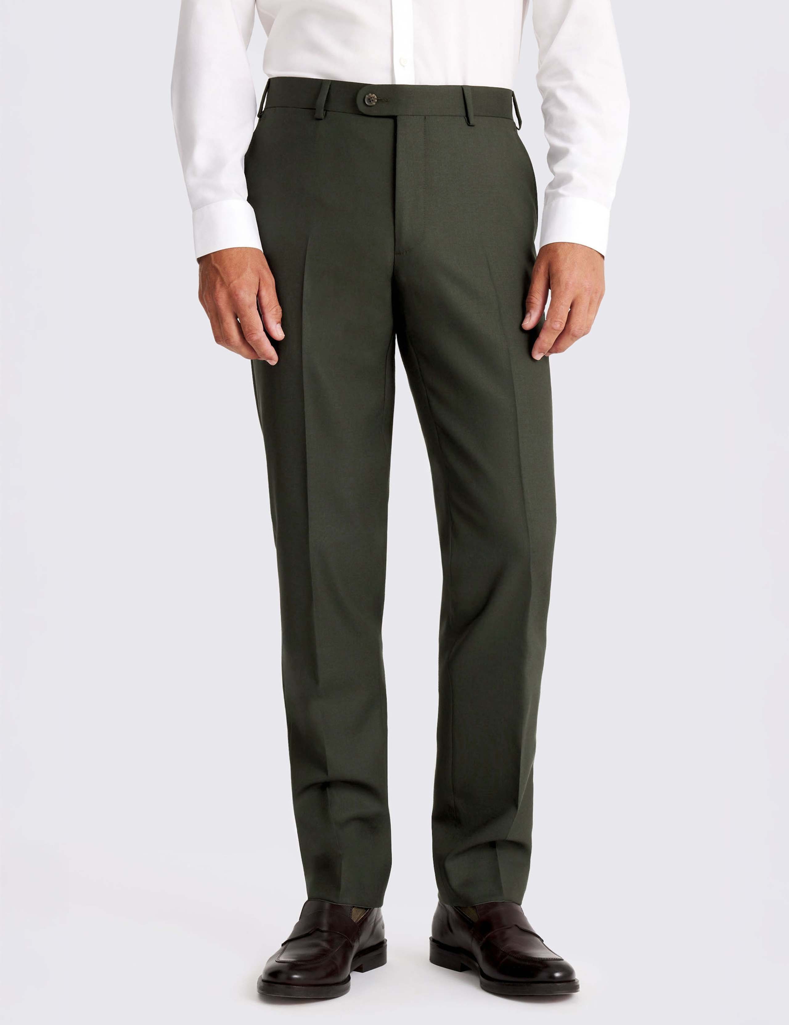 Tailored Fit Italian Pure Wool Suit Trousers