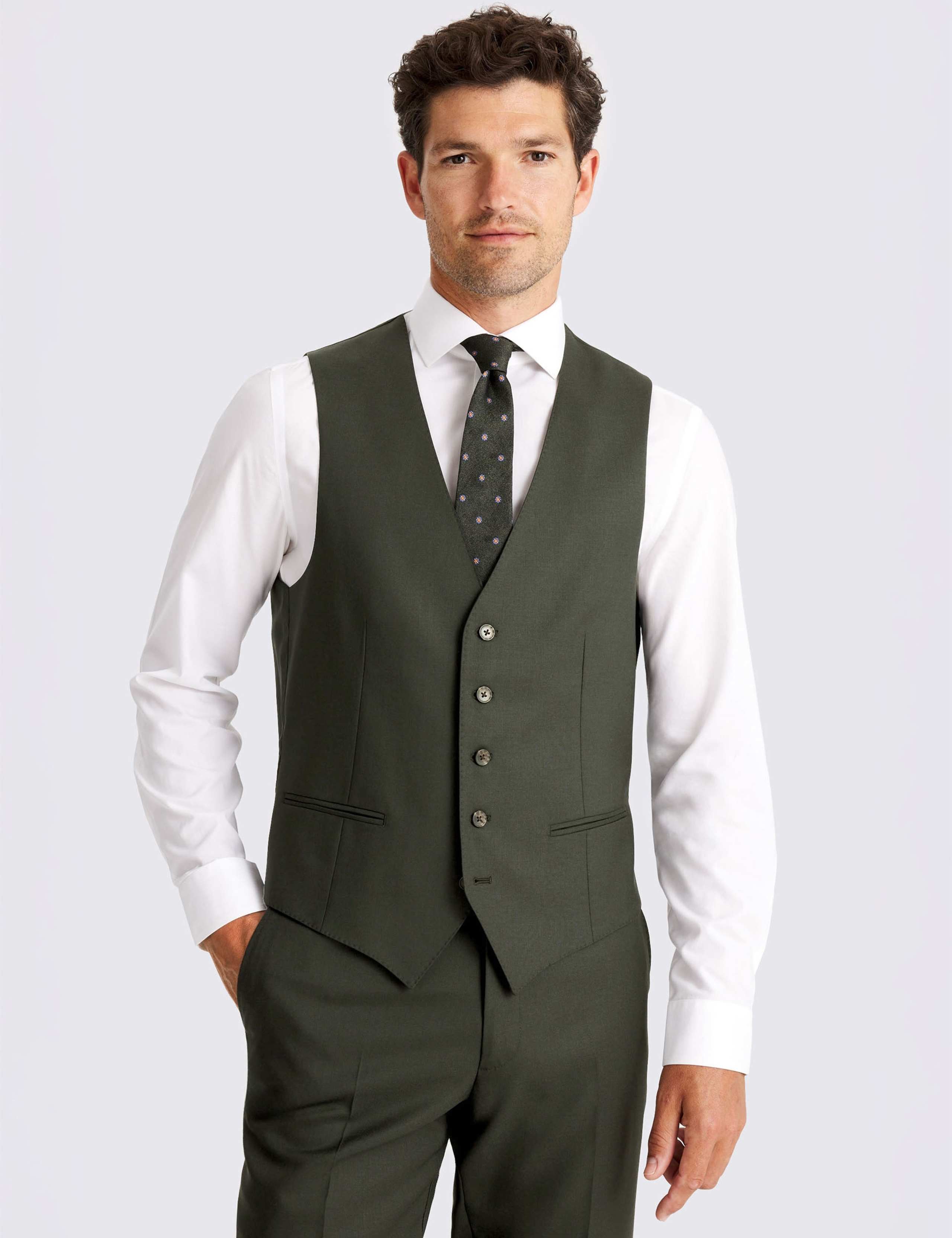 Tailored Fit Italian Pure Wool Waistcoat