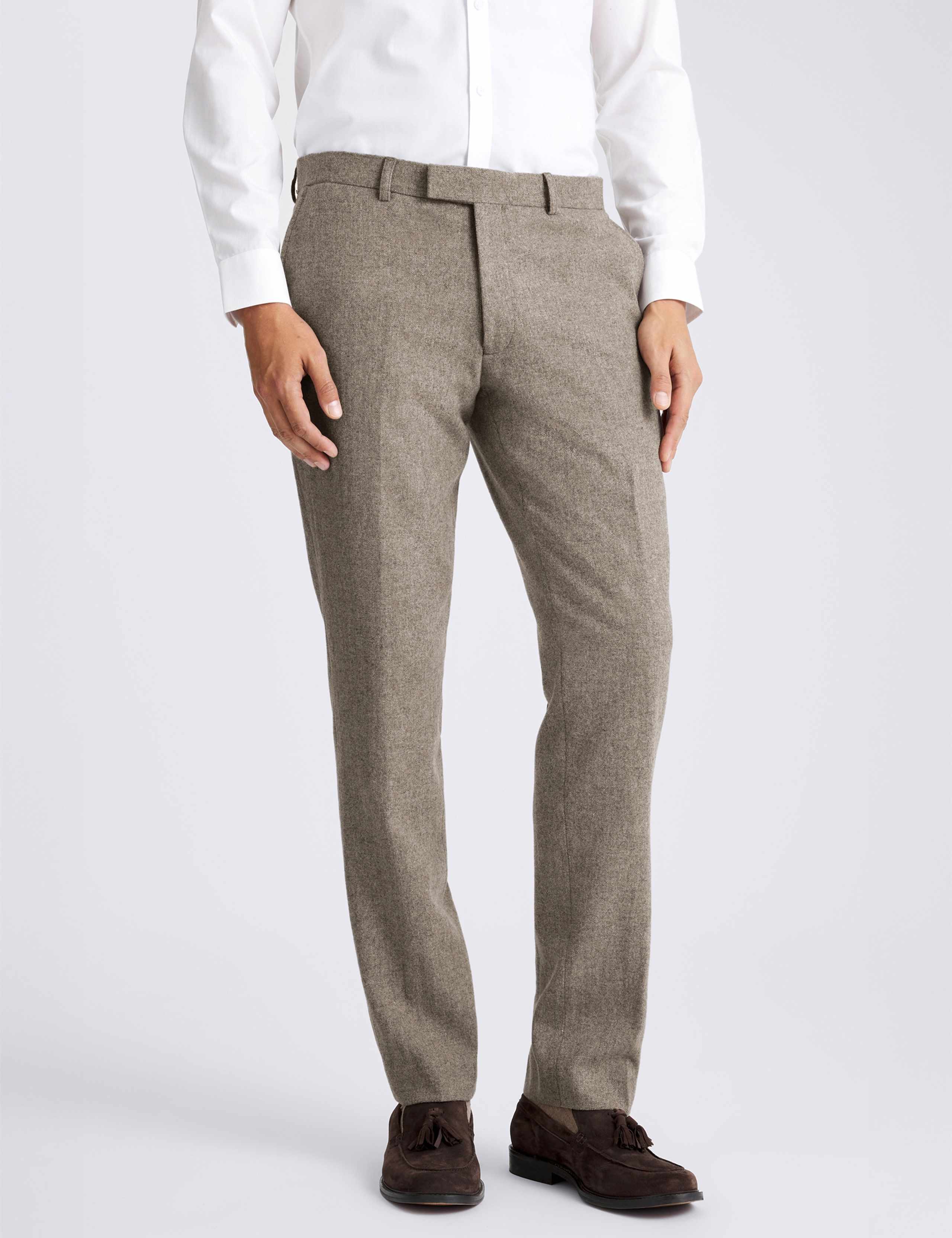 Slim Fit Wool Rich Donegal Suit Trousers