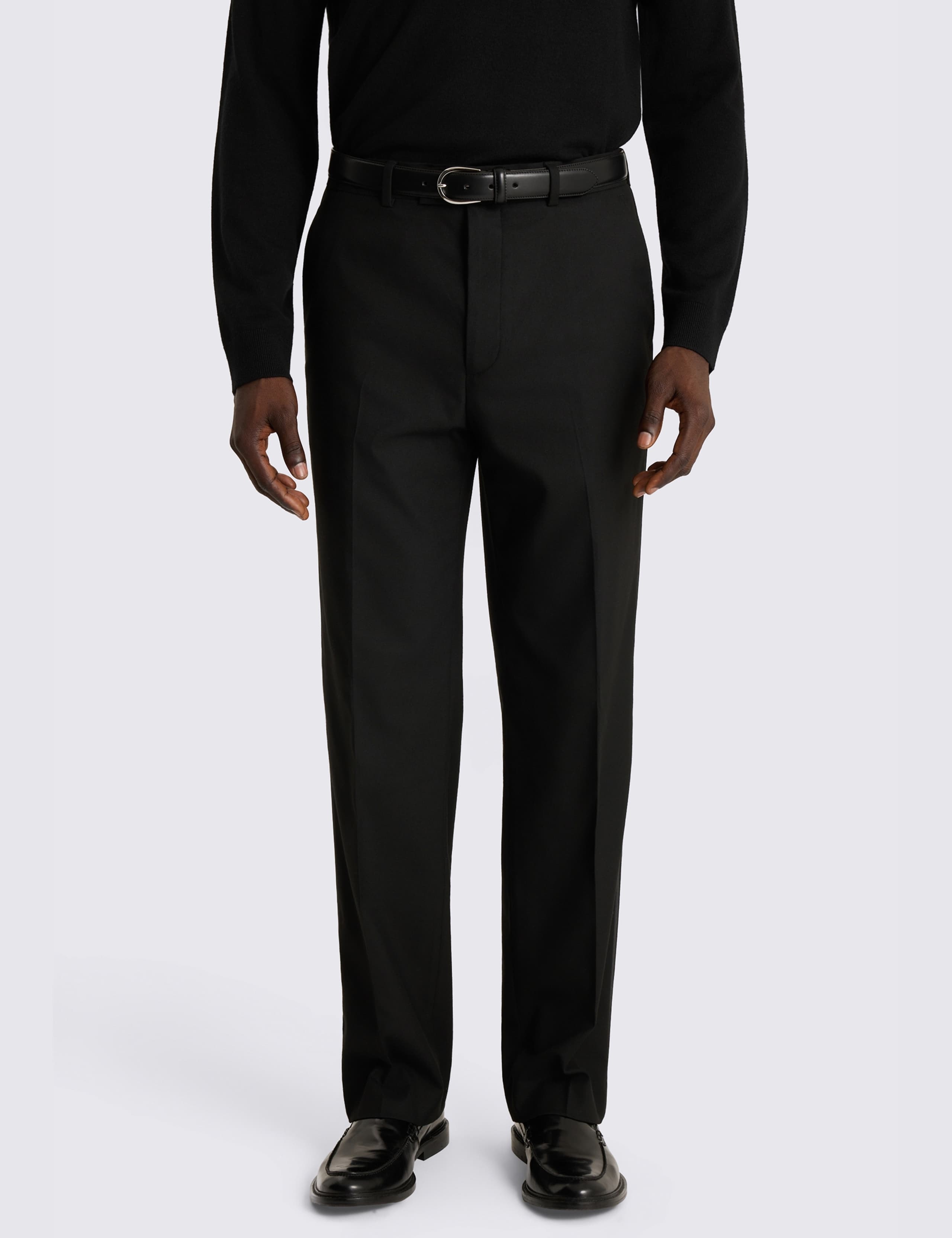 Relaxed Fit Flannel Tuxedo Trousers