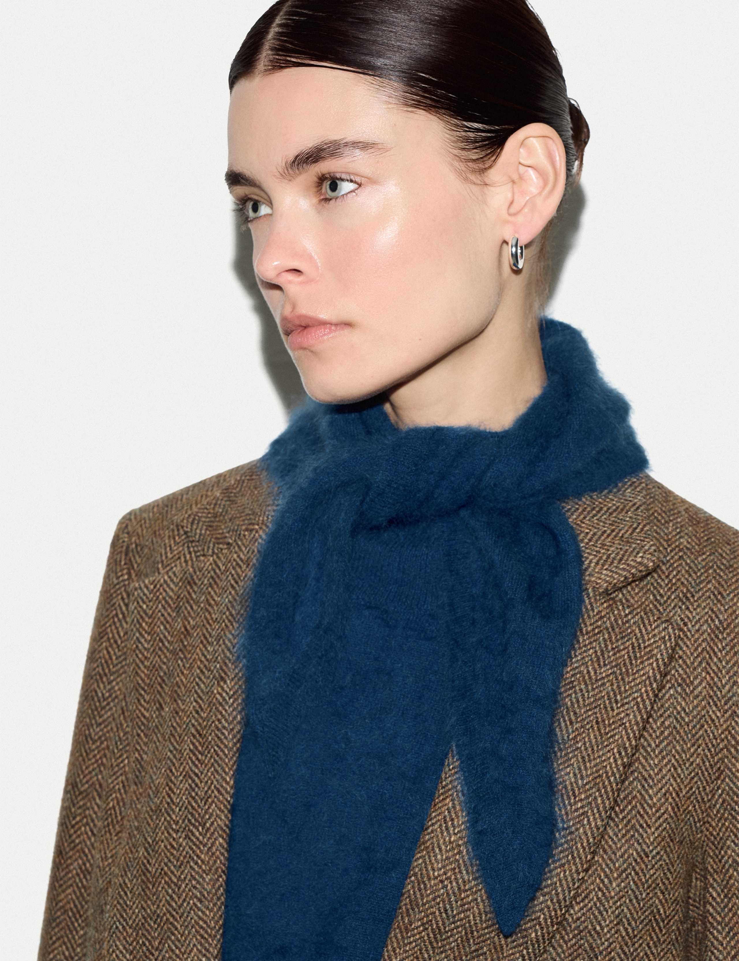Pure Cashmere Textured Triangle Scarf