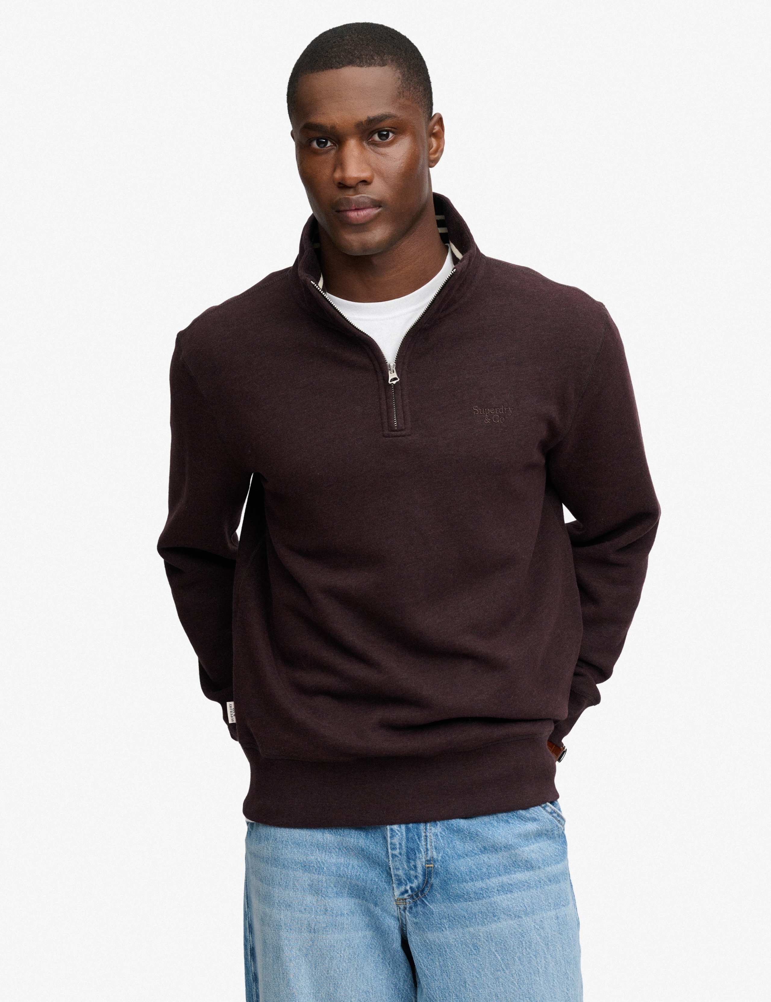 Cotton Rich Half Zip Sweatshirt