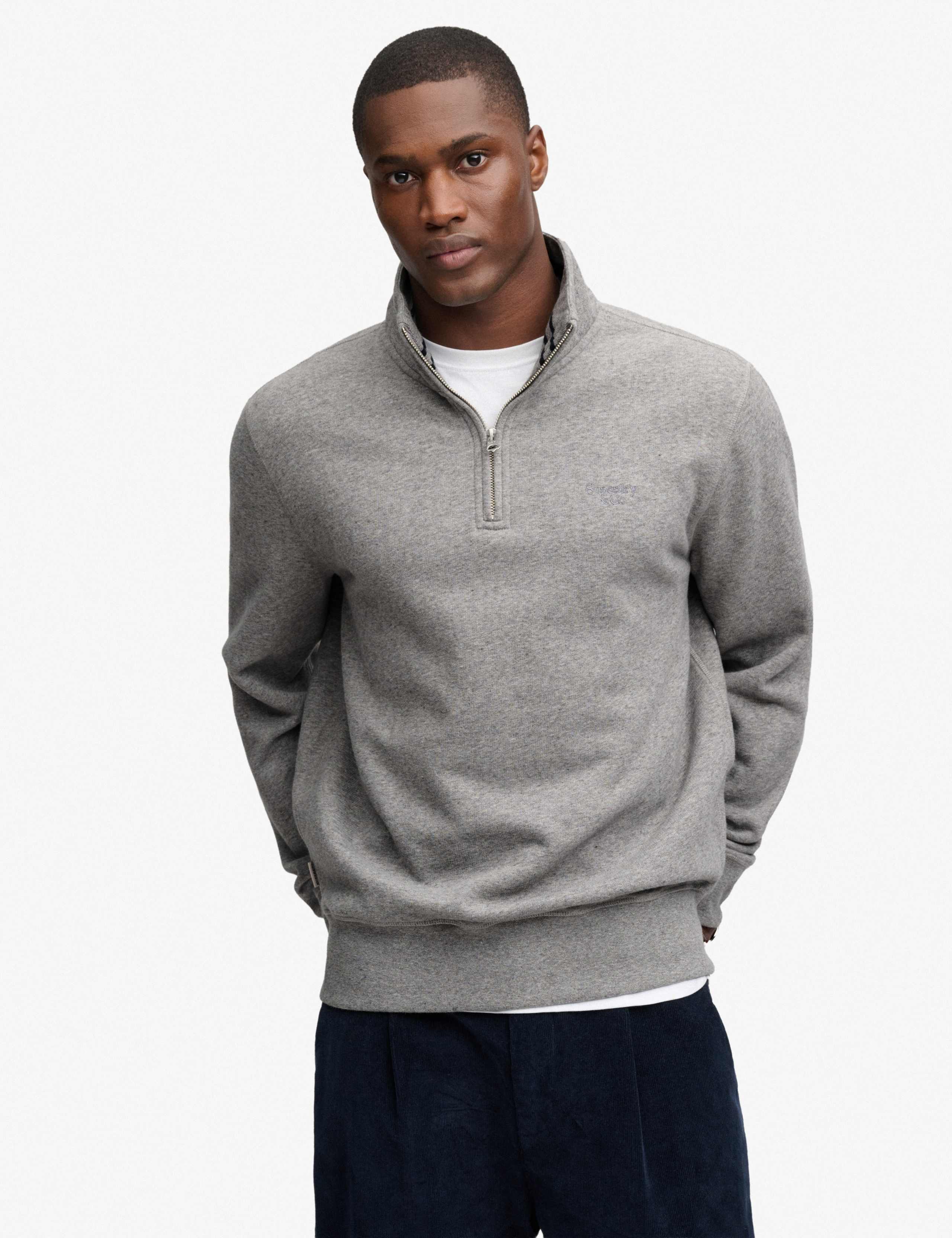 Cotton Rich Half Zip Sweatshirt
