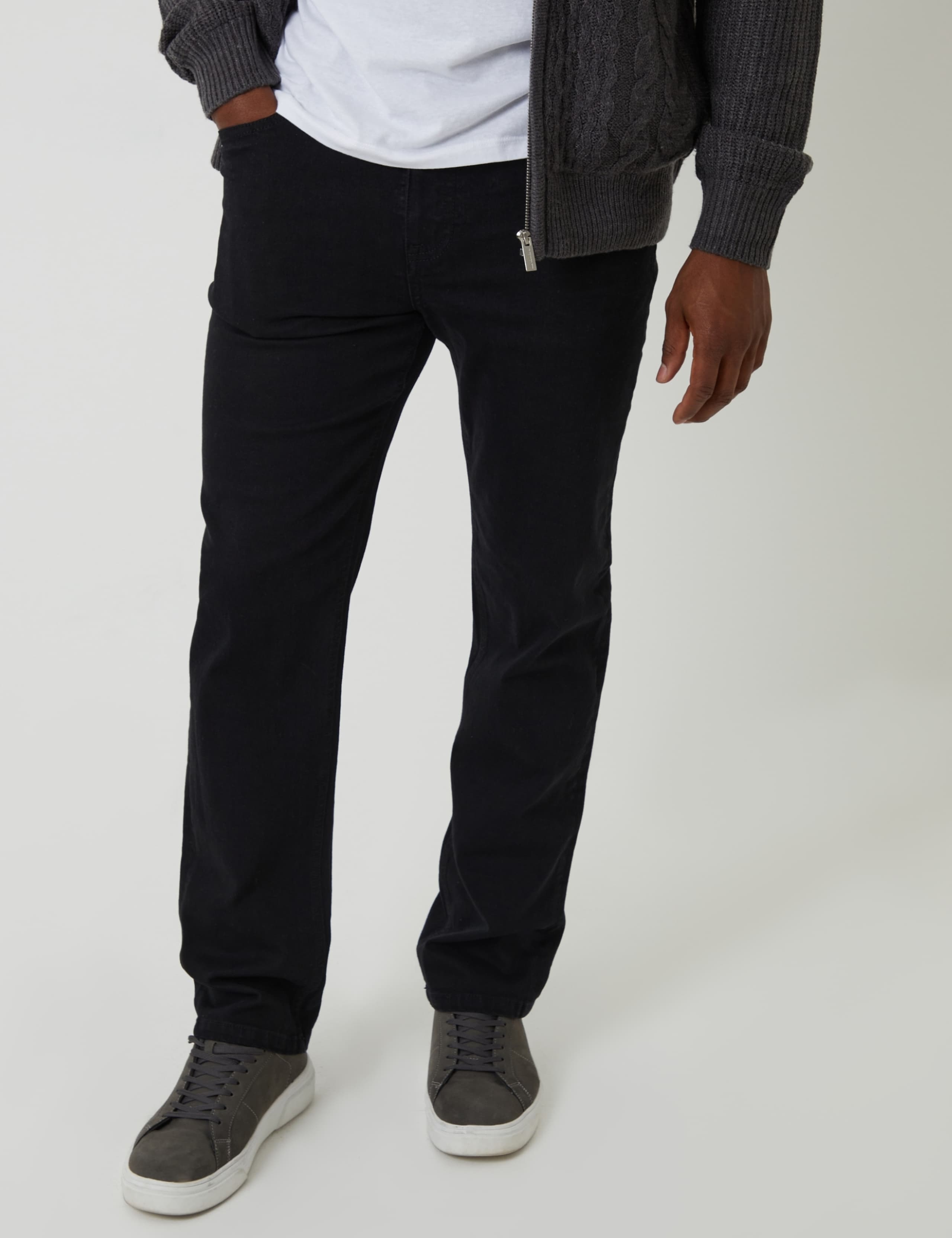 Straight Fit Cotton Rich Jeans