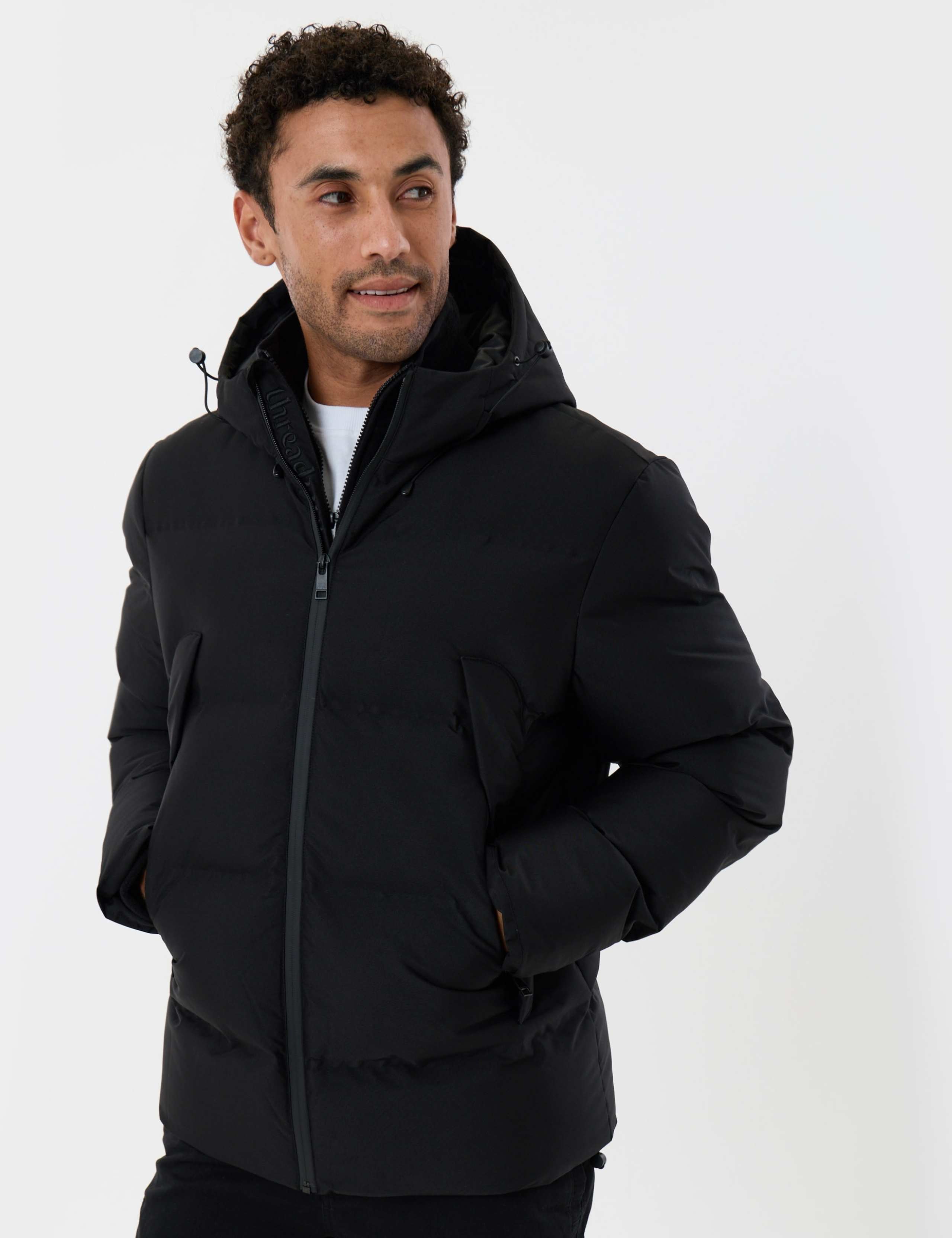 Regular Fit Showerproof Hooded Puffer Jacket