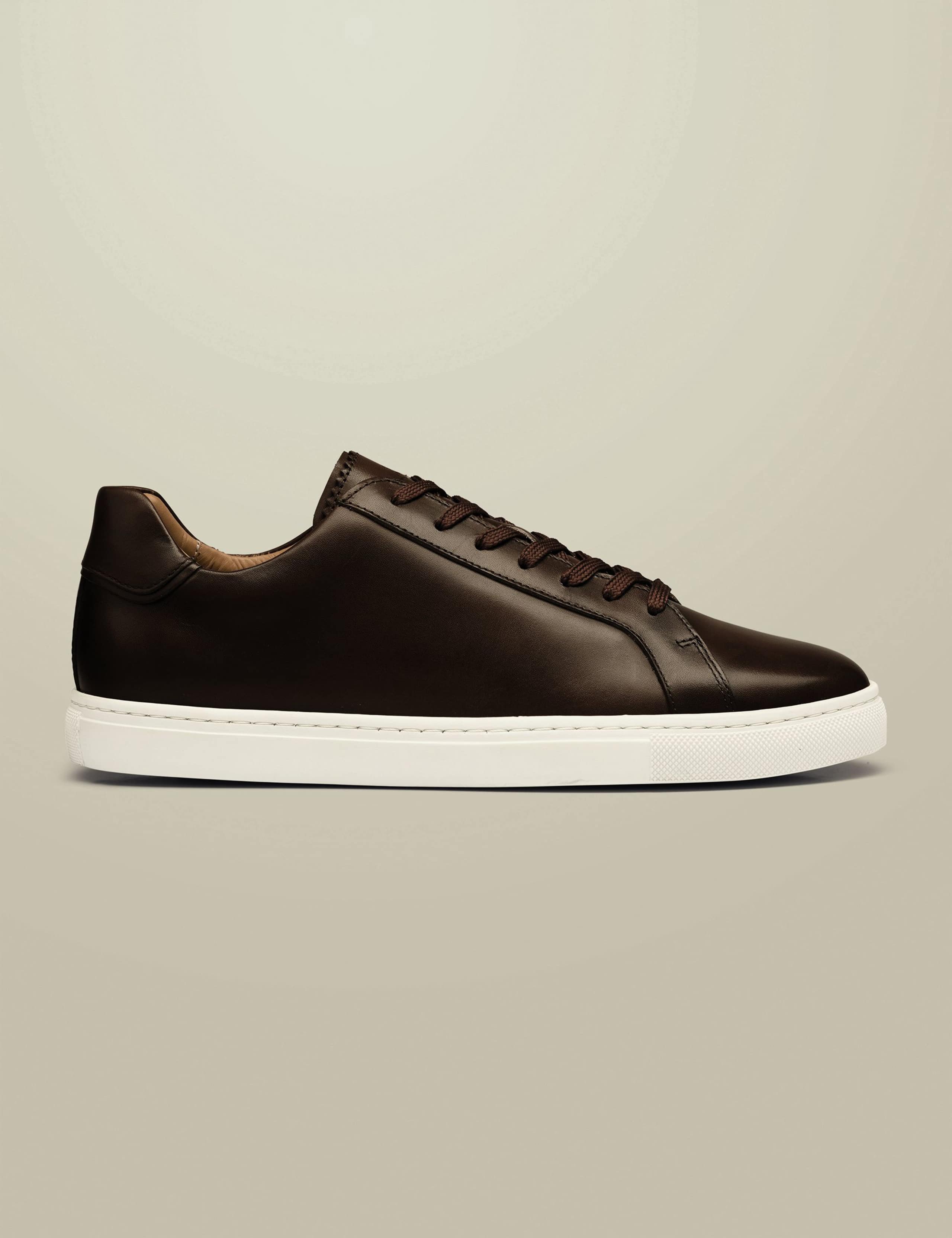 Leather Lace Up Trainers