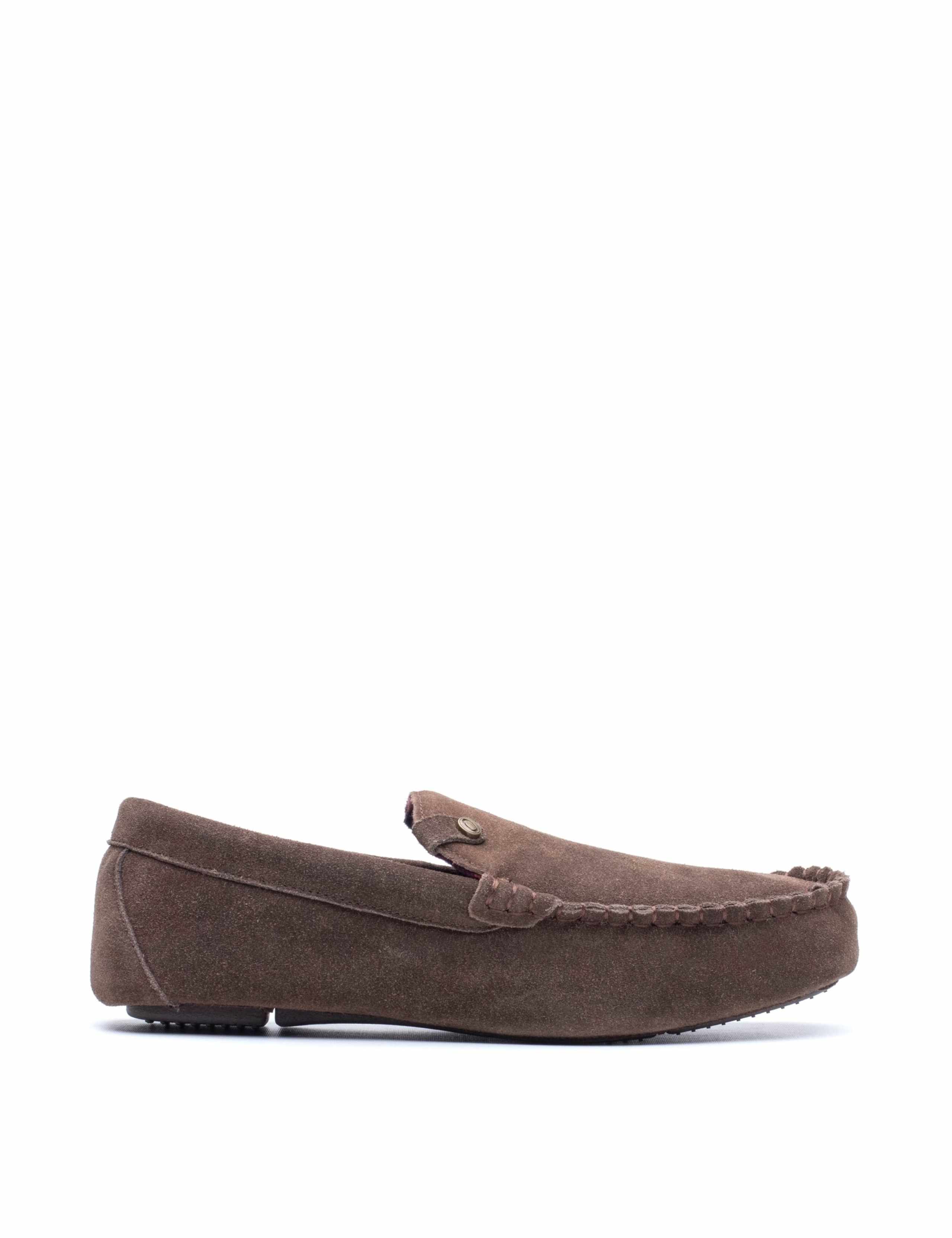 Suede Moccasin Slippers