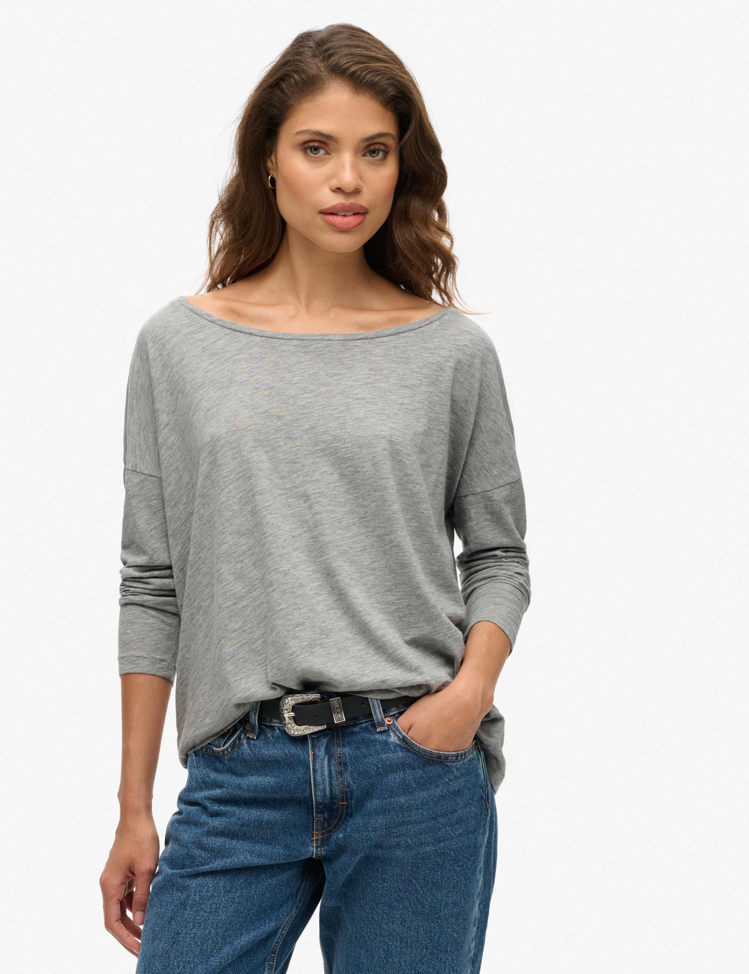 Jersey Wide Neck Top